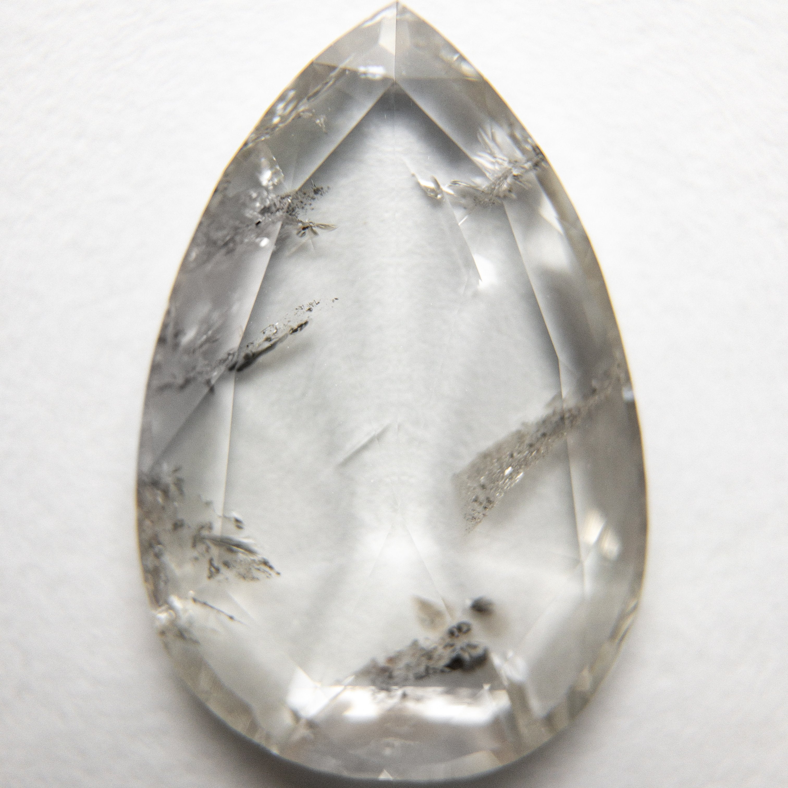 3.35ct 15.29x10.33x2.30mm Pear Rosecut 18201-01 hold d913