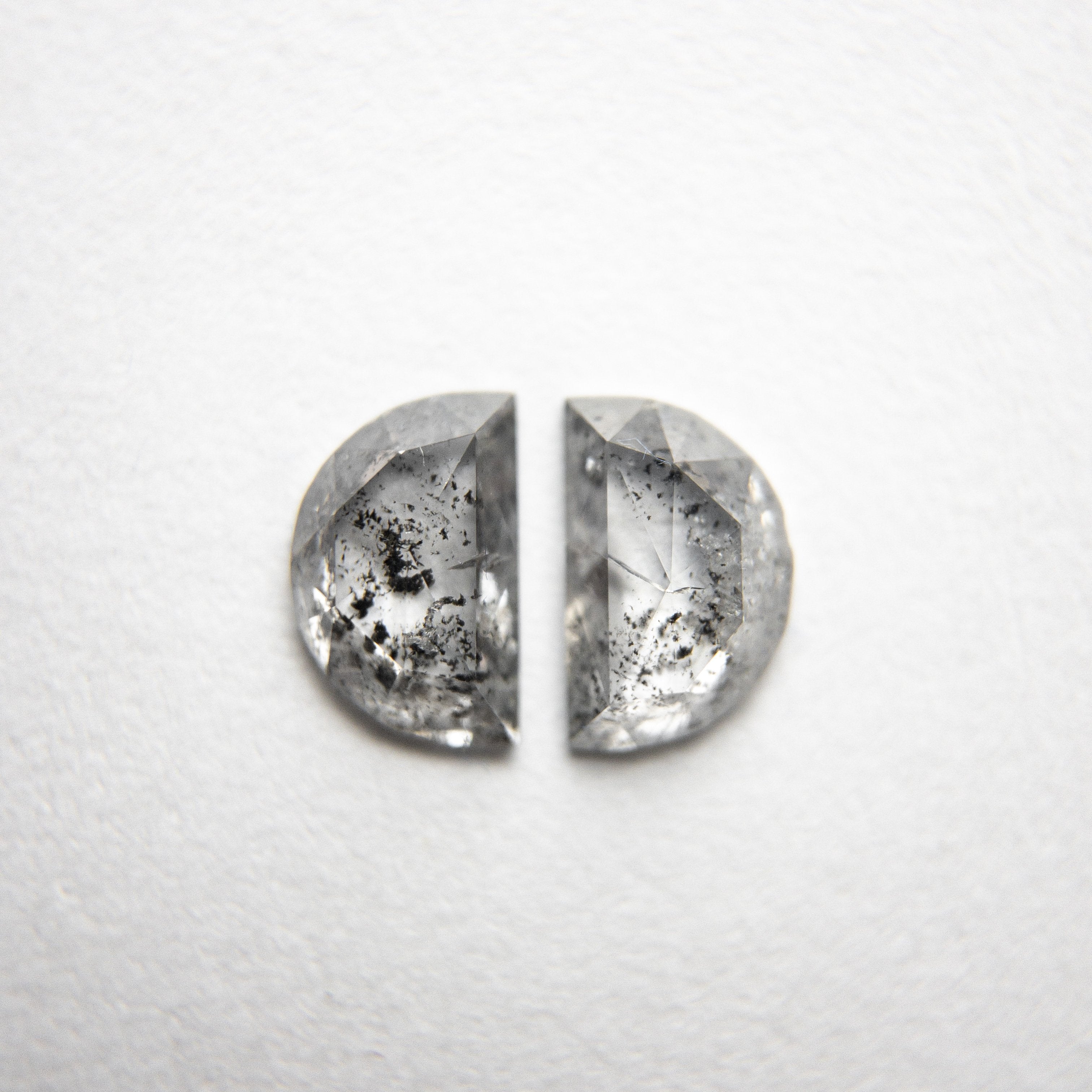 2pc 0.74cttw 6.07x3.90x1.68mm Half Moon Rosecut Matching Pair 18236-09