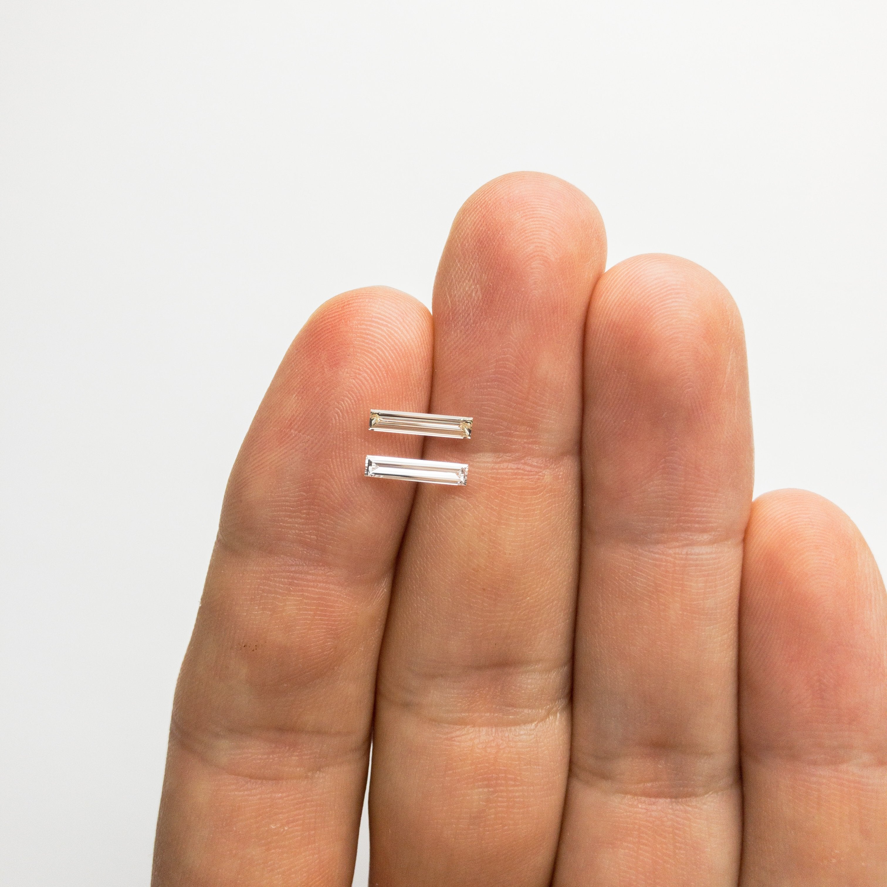 2pc 0.51cttw 9.80x2.00x1.19mm VS G L-M Baguette Step Cut Matching Pair 18280-01