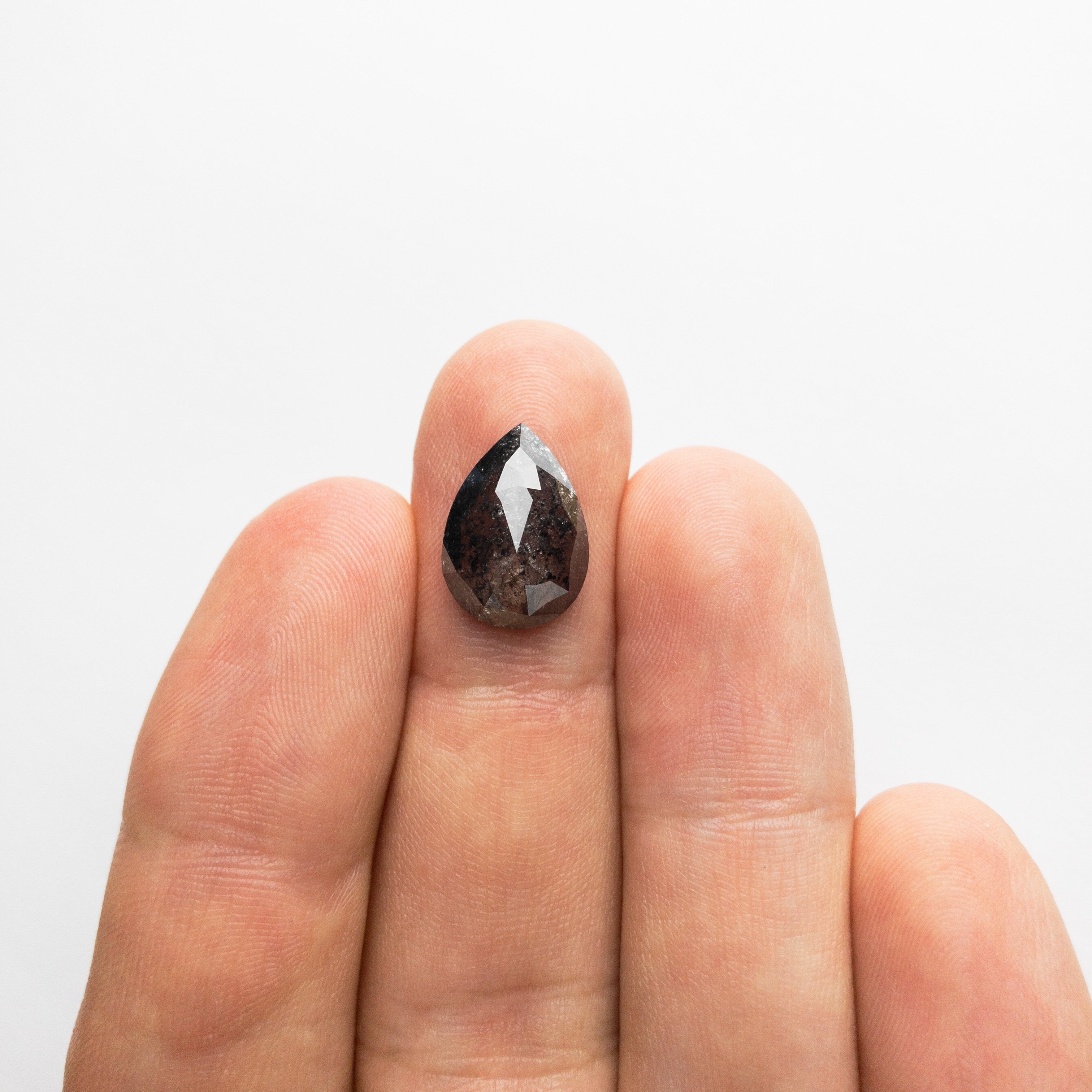 4.67ct 14.71x10.56x3.97mm Pear Rosecut 18317-03 HOLD D12