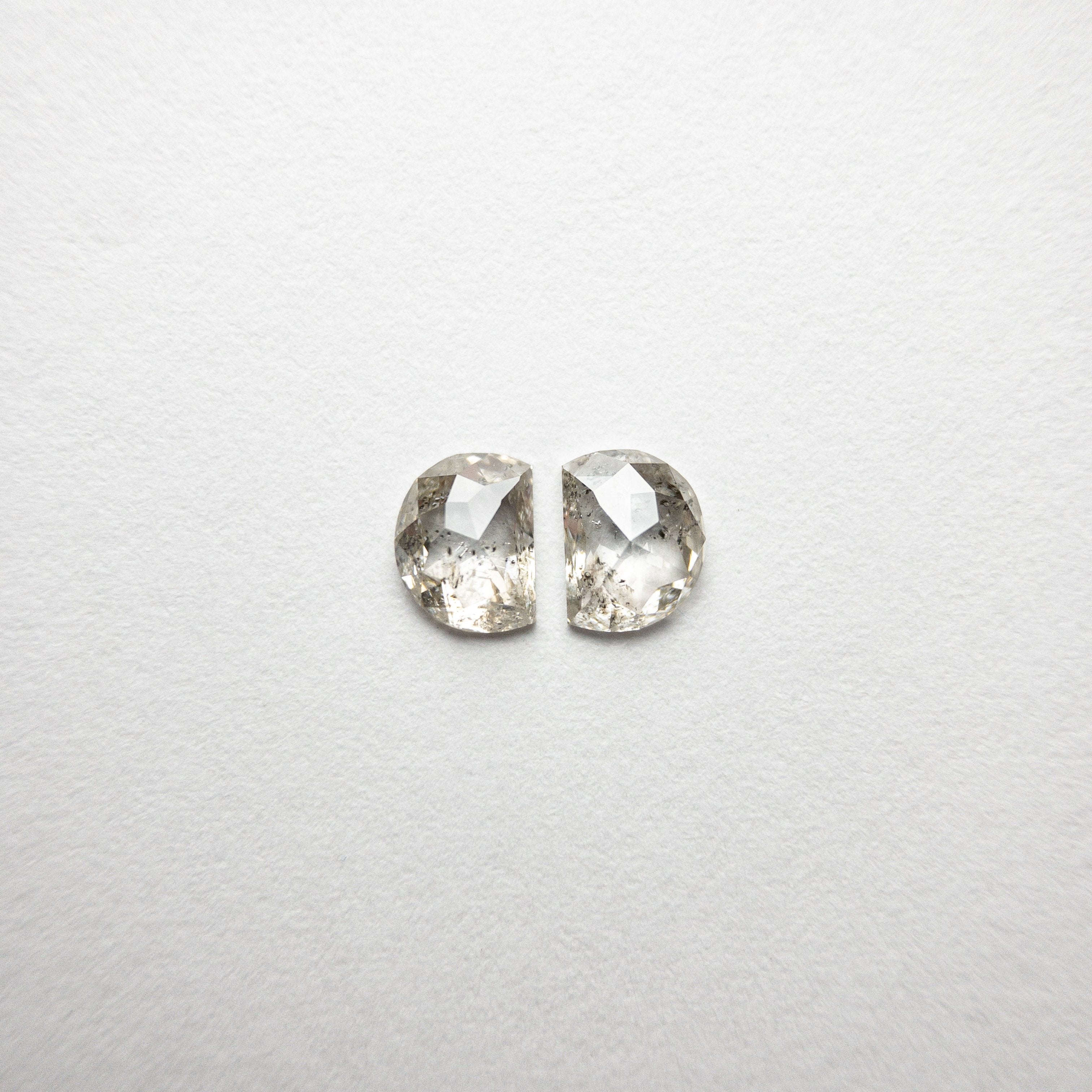 2pc 0.66cttw 5.17x3.99x1.71mm Half Moon Rosecut Matching Pair 18402-05 HOLD D1532 12/4/20