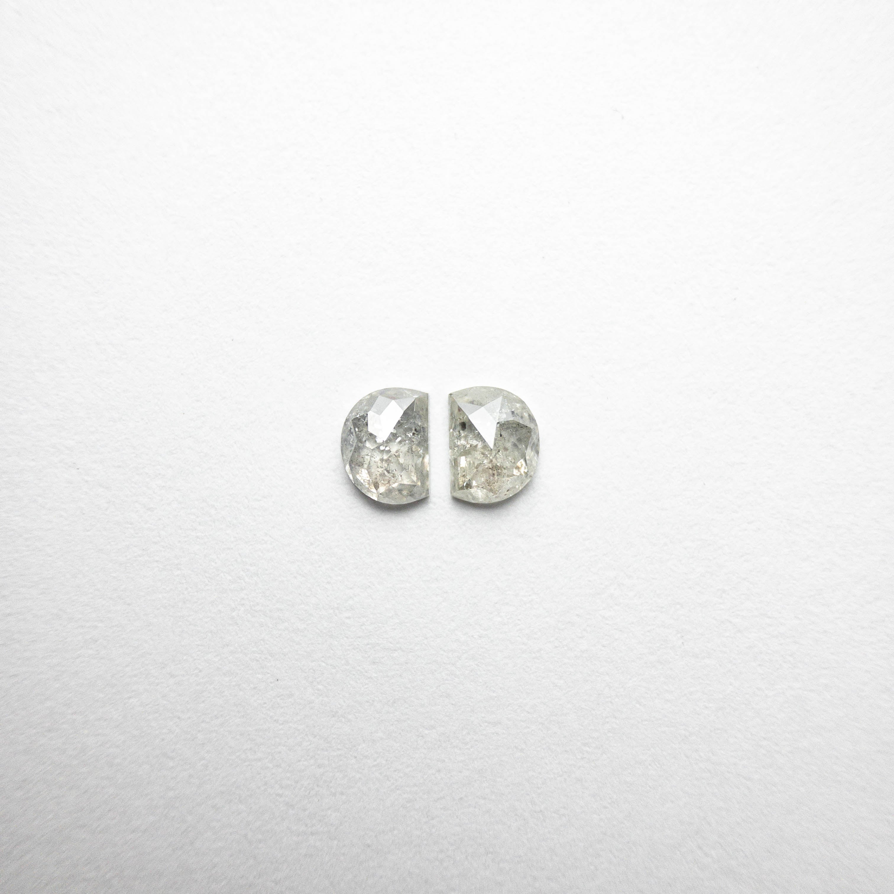 2pc 0.70cttw 4.79x3.66x2.21mm Half Moon Rosecut Matching Pair 18402-07