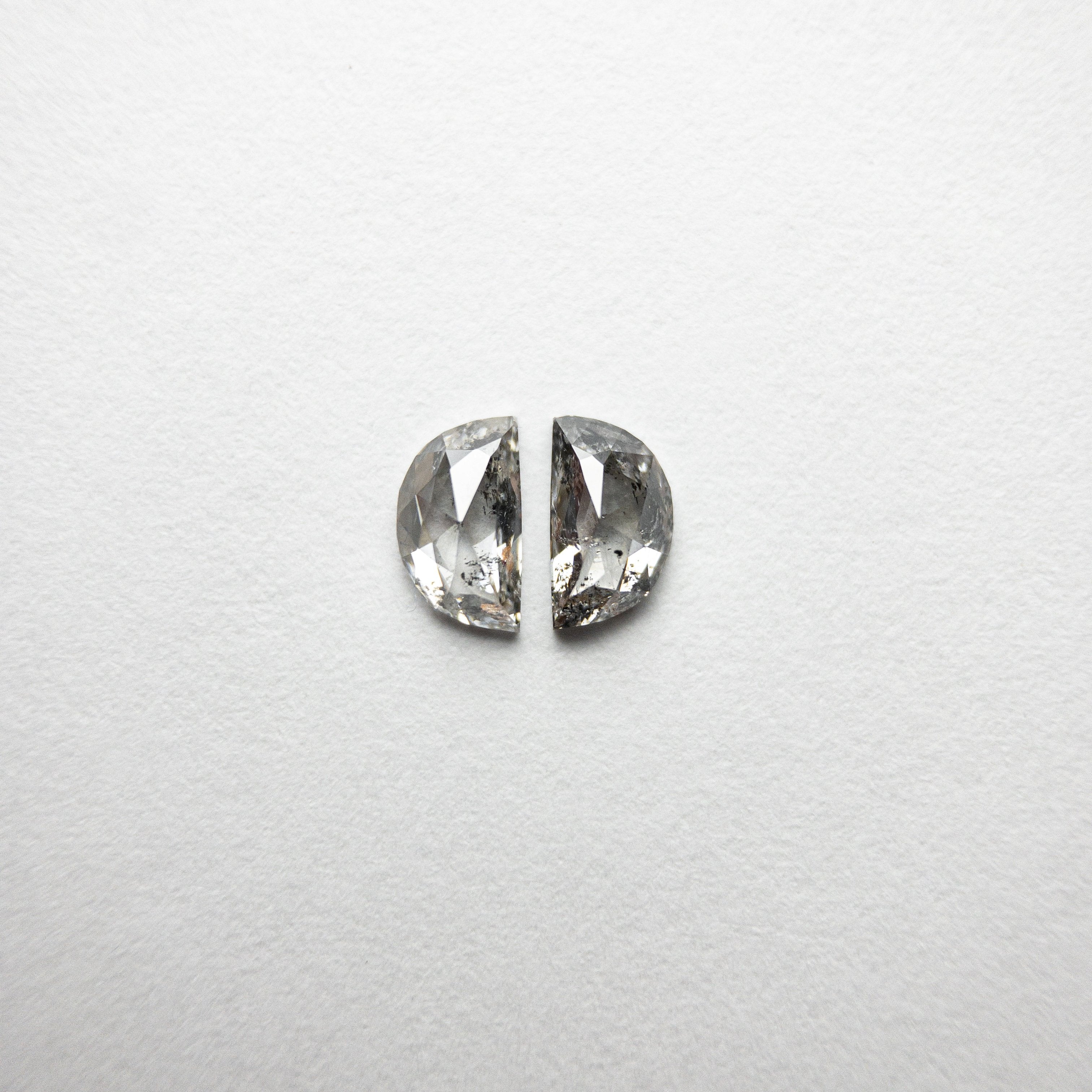 2pc 0.67cttw 5.64x3.24x2.06mm Half Moon Rosecut Matching Pair 18402-08