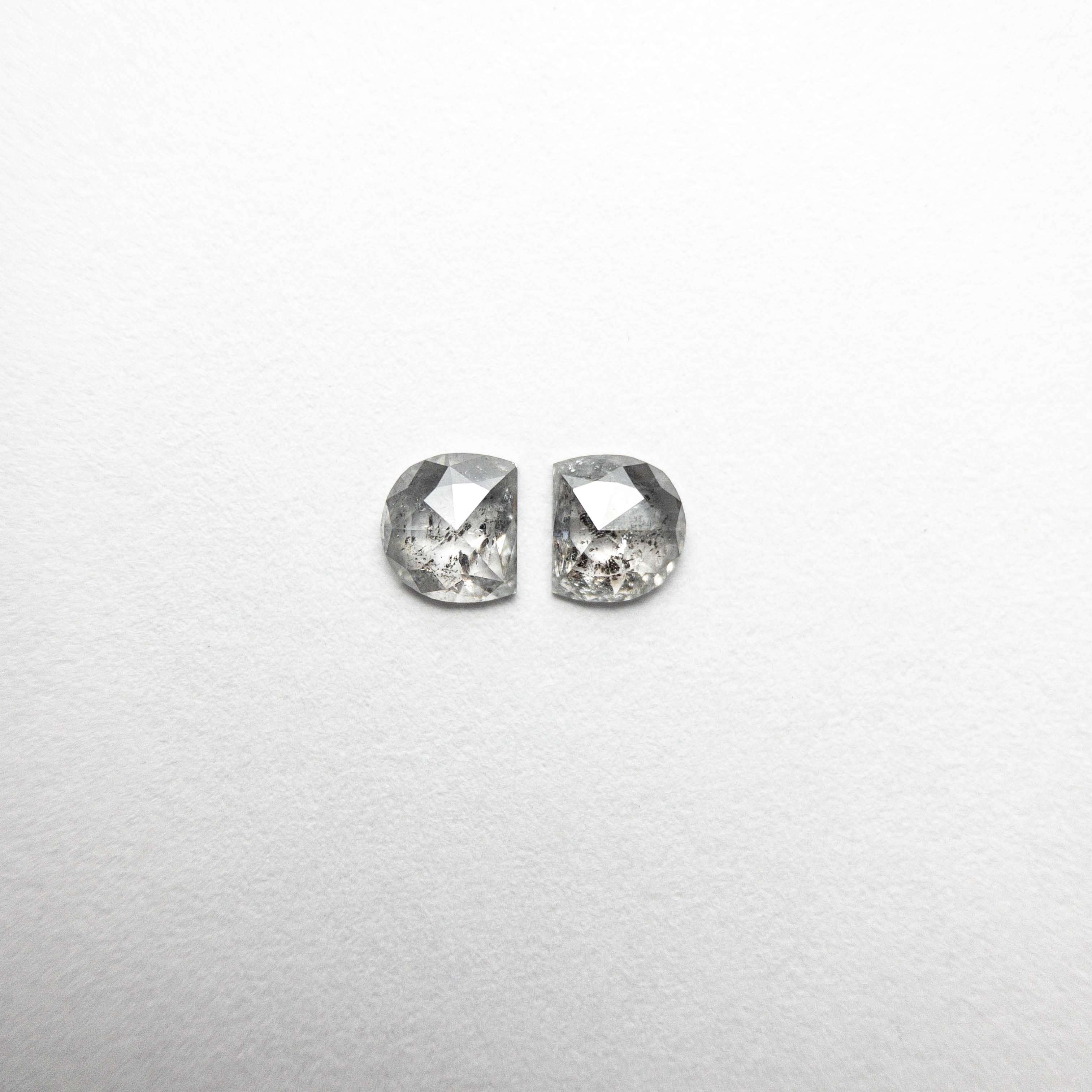2pc 0.49cttw 4.20x3.80x1.59mm Half Moon Rosecut Matching Pair 18402-09