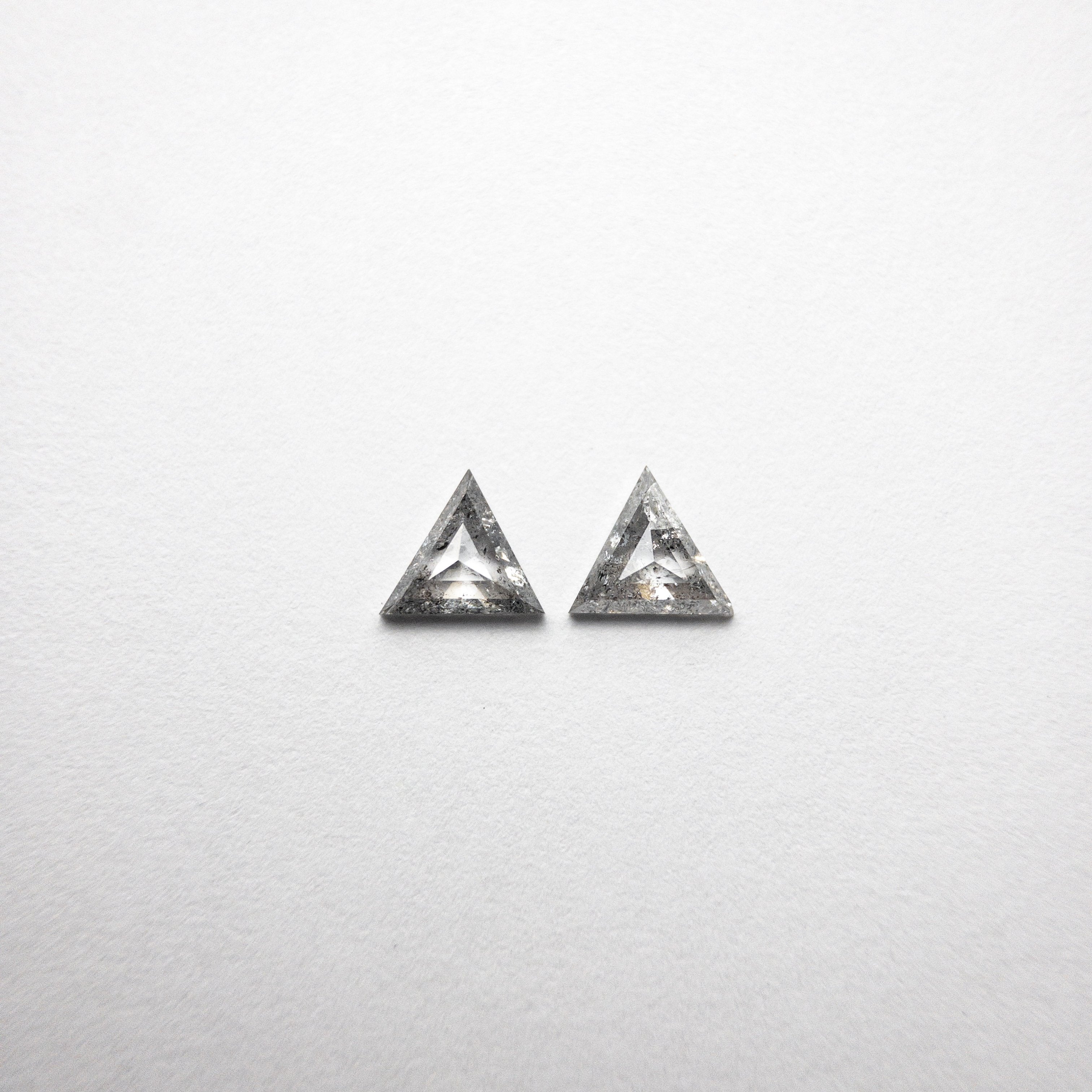 0.53ct 4.82x5.39x1.76mm Trillion Rosecut Matching Pair 18454-04