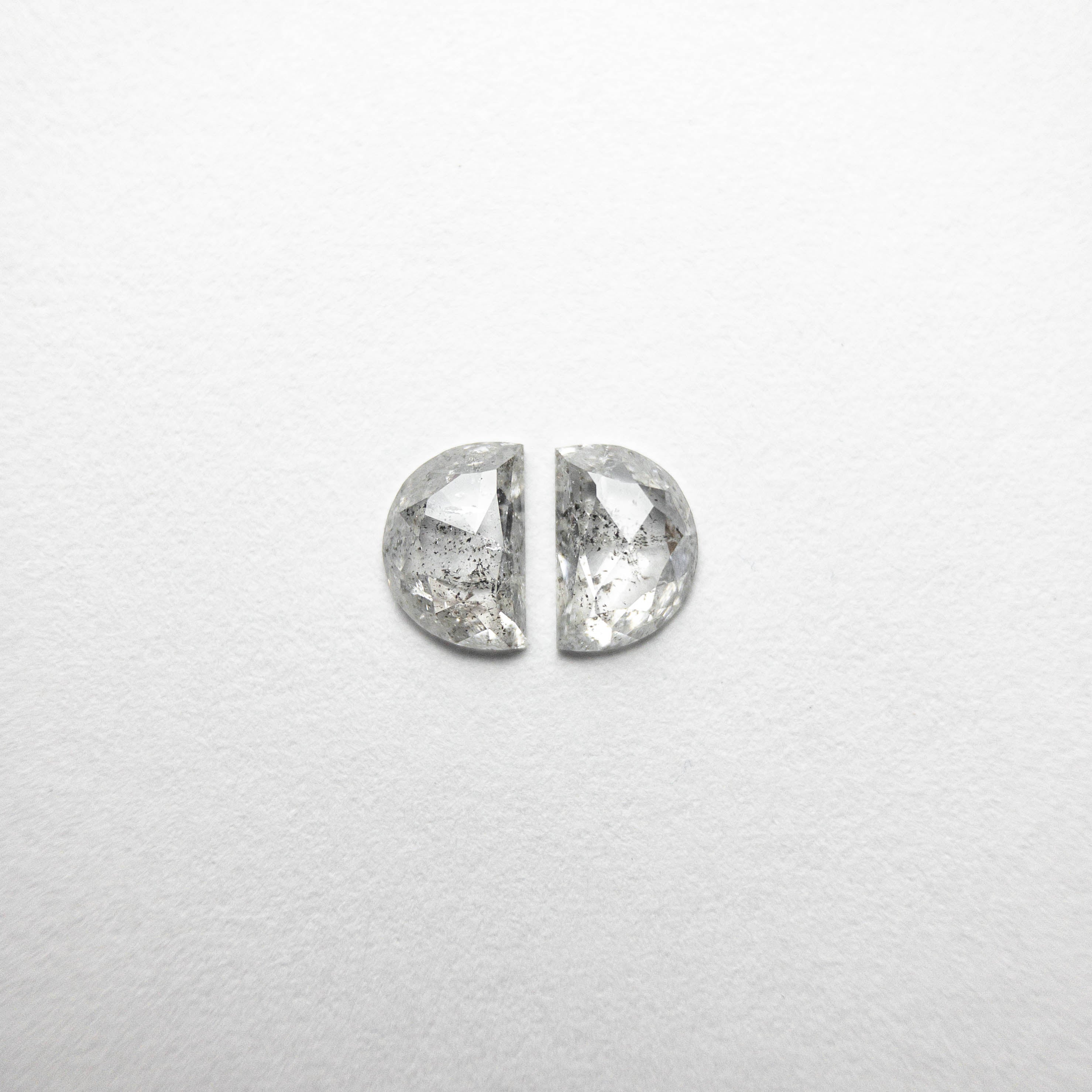 2pc 0.78cttw 5.74x3.92x1.82mm Half Moon Rosecut Matching Pair 18454-10