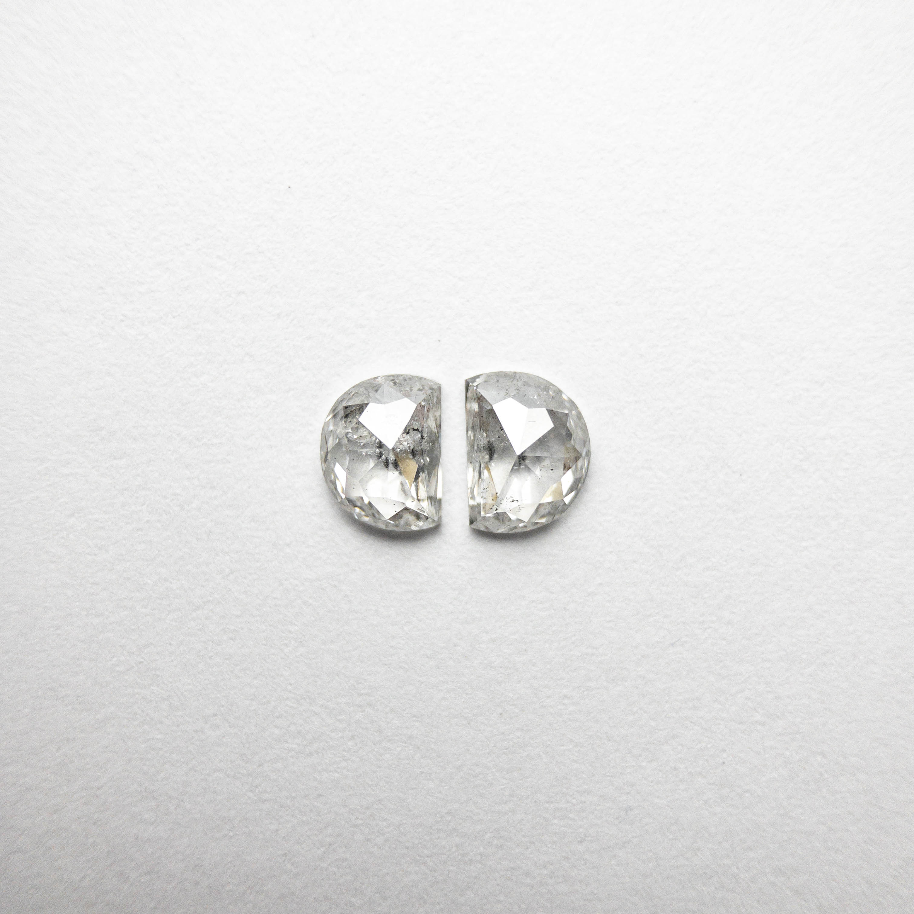 2pc 1.05cttw 5.66x4.33x2.37mm Half Moon Rosecut Matching Pair 18454-11