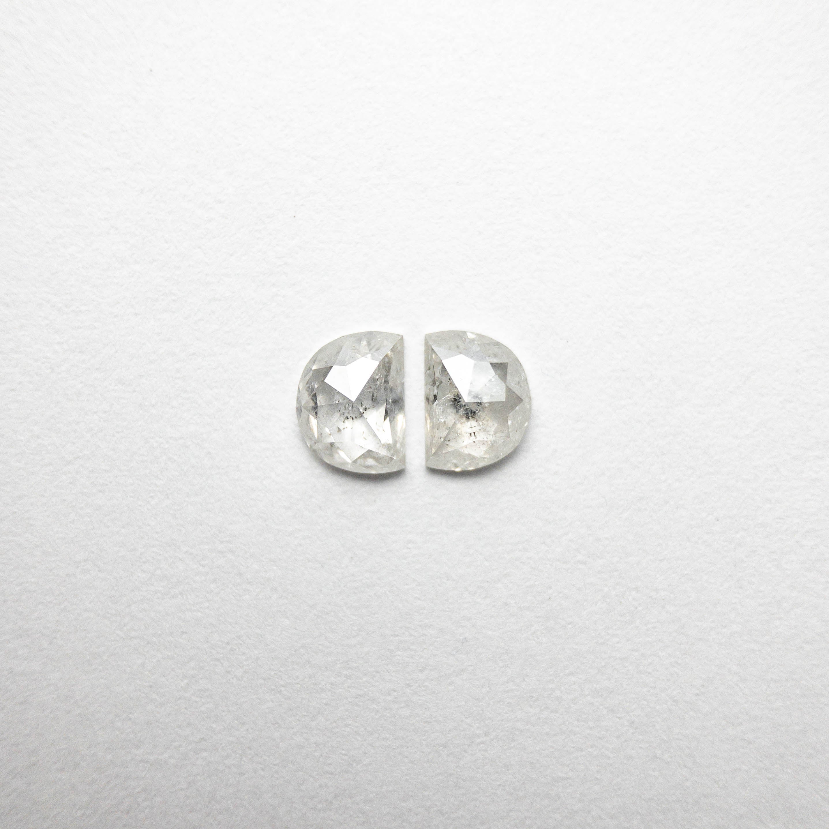 2pc 0.91cttw 5.53x4.22x2.16mm Half Moon Rosecut Matching Pair 18454-13