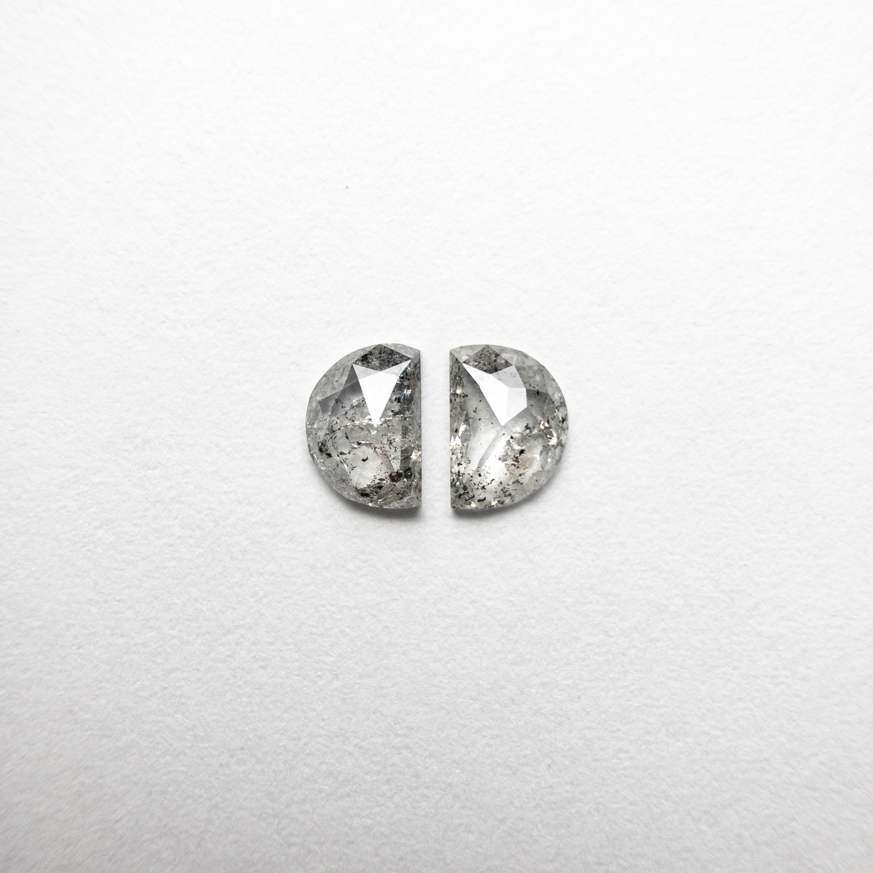 2pc 0.72cttw 5.51x3.89x1.64mm Half Moon Rosecut Matching Pair 18454-14