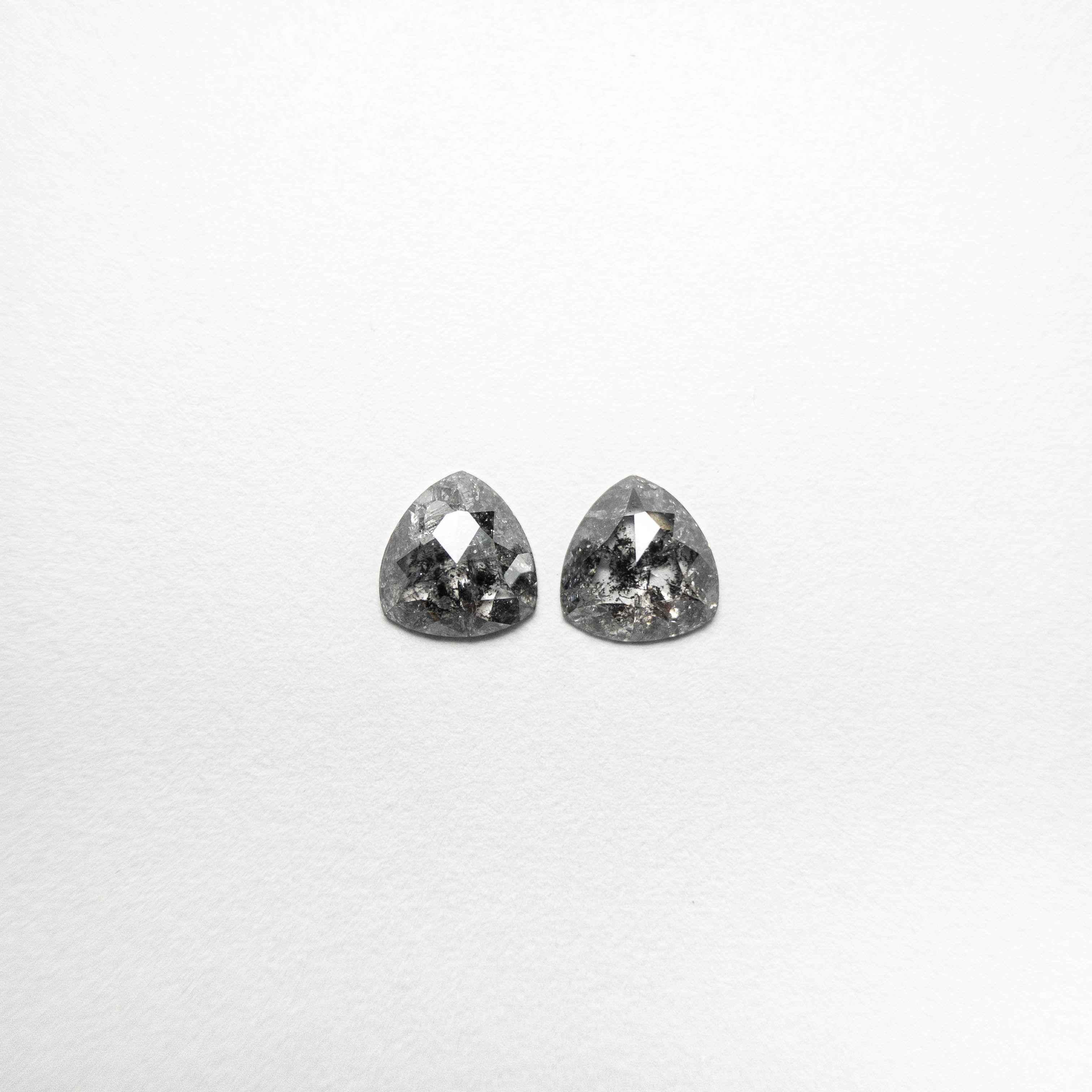 0.77ct 5.40x5.20x1.76mm Trillion Rosecut Matching Pair 18493-01