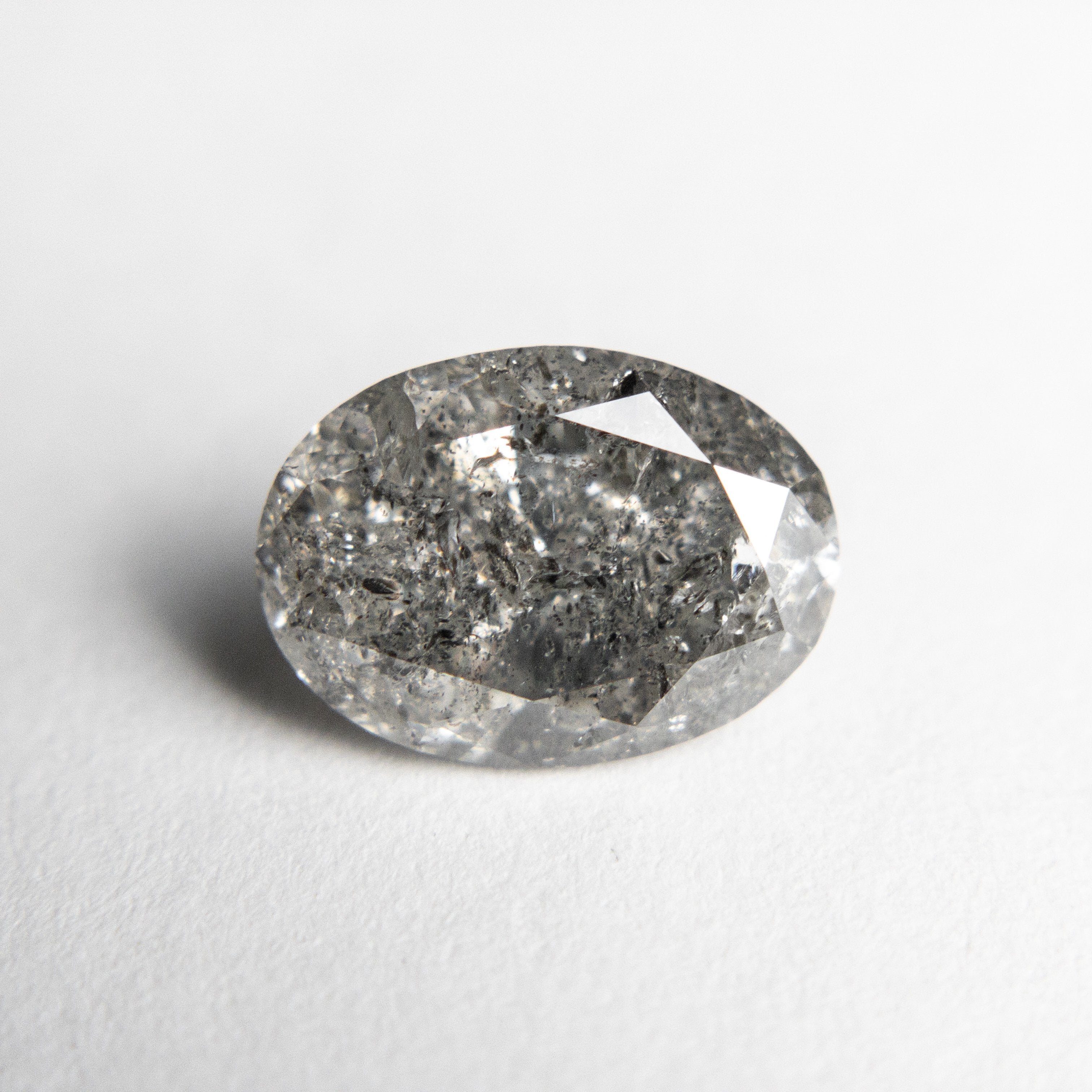 2.34ct 9.91x7.18x5.10mm Salt and Pepper Oval Brilliant 18509-01 HOLD D1932