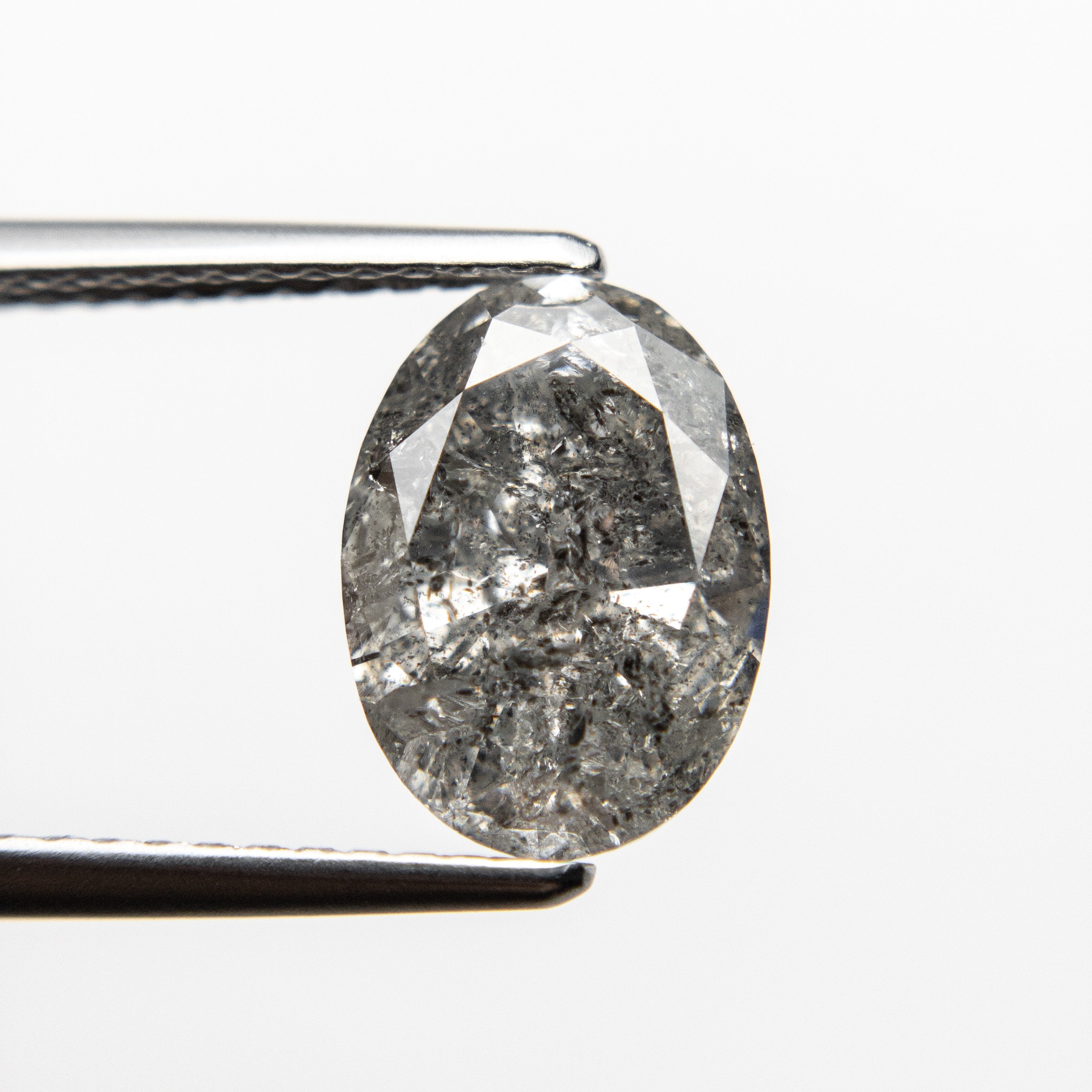 2.34ct 9.91x7.18x5.10mm Salt and Pepper Oval Brilliant 18509-01 HOLD D1932
