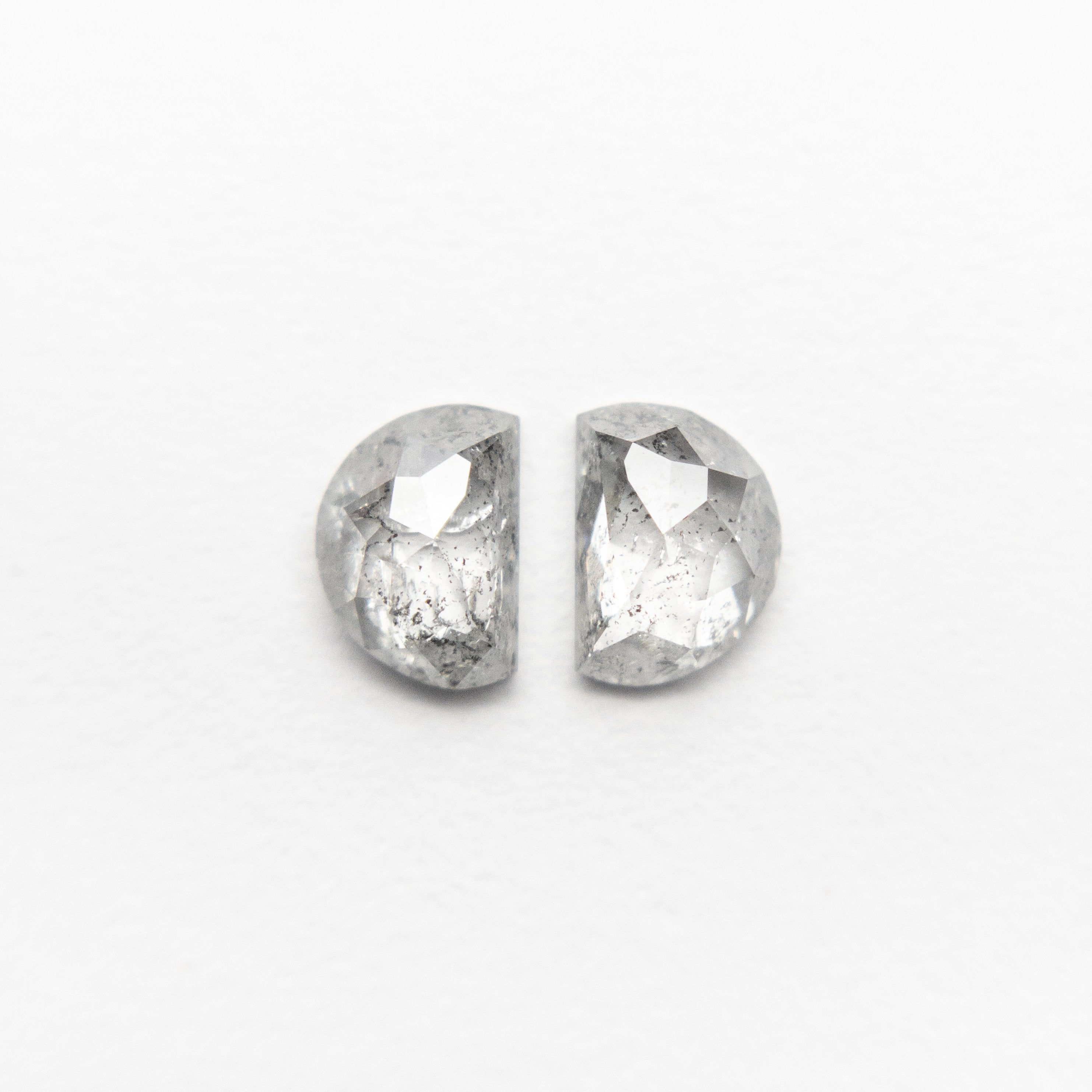 0.59cttw 4.68x3.42x1.96mm Half Moon Rosecut Matching Pair 18755-01