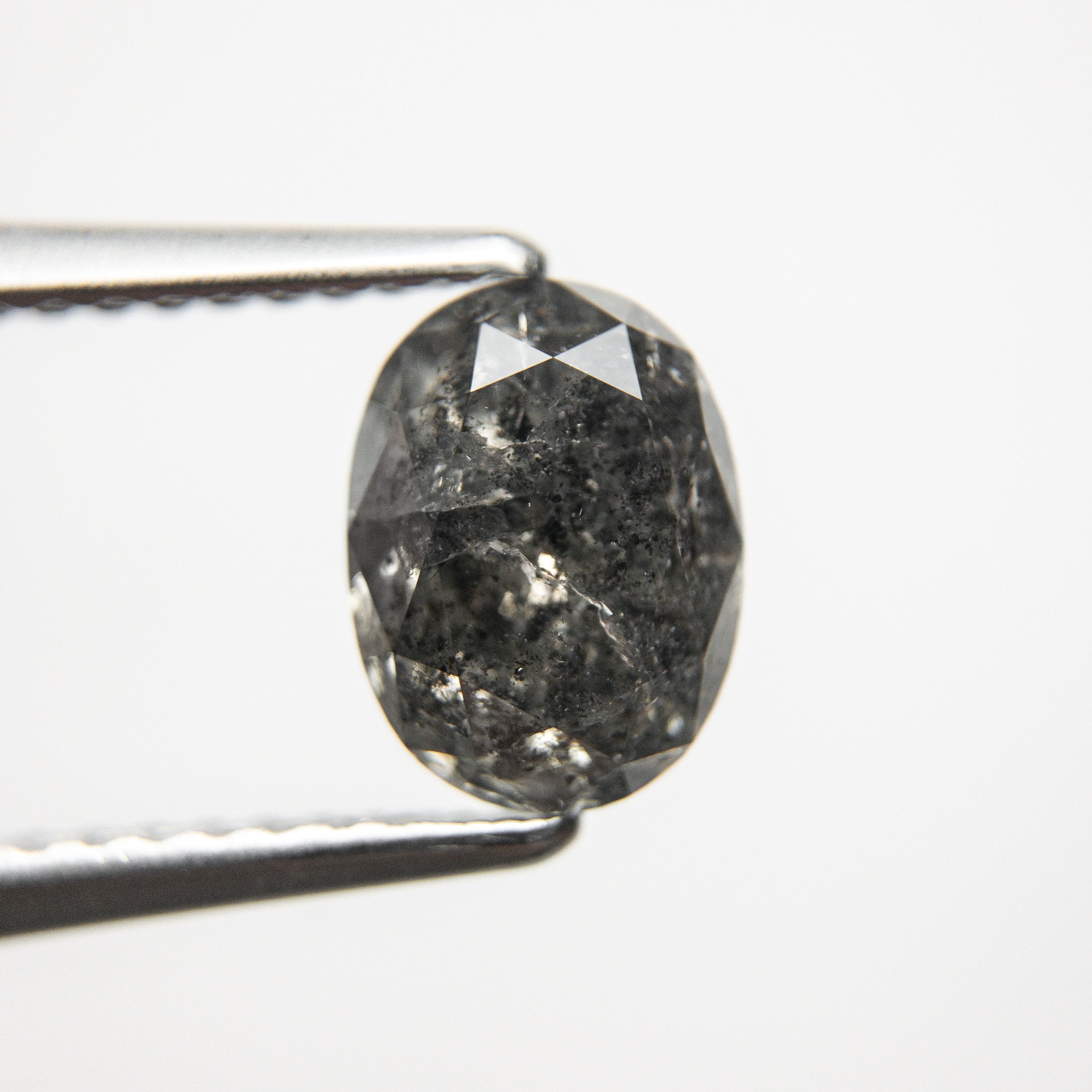 1.72ct 8.32x6.24x4.67mm Salt and Pepper Oval Brilliant 18792-01