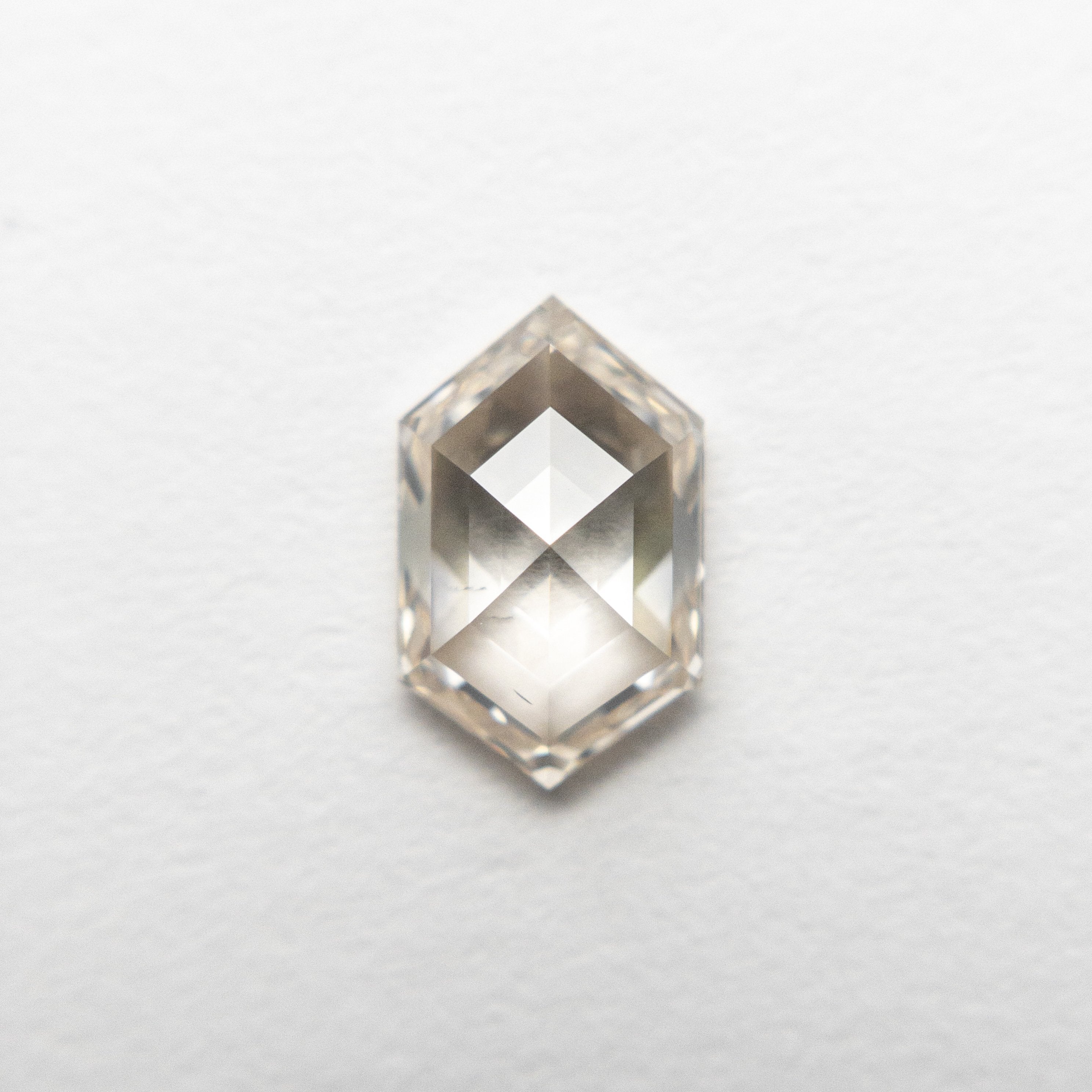 1.01ct 8.35x5.18x2.95mm SI2+ Champagne Hexagon Rosecut 18855-01