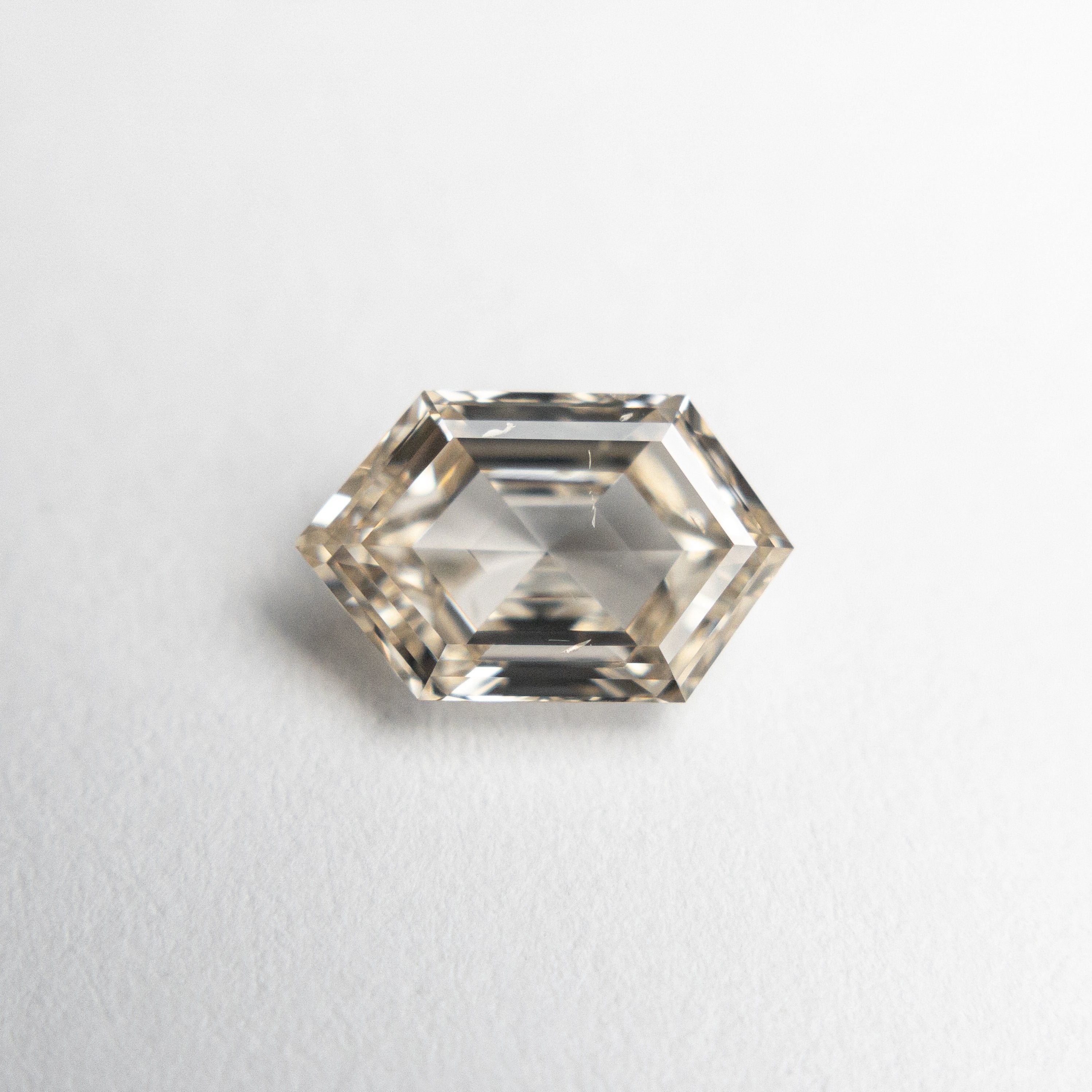 1.01ct 8.35x5.18x2.95mm SI2+ Champagne Hexagon Rosecut 18855-01