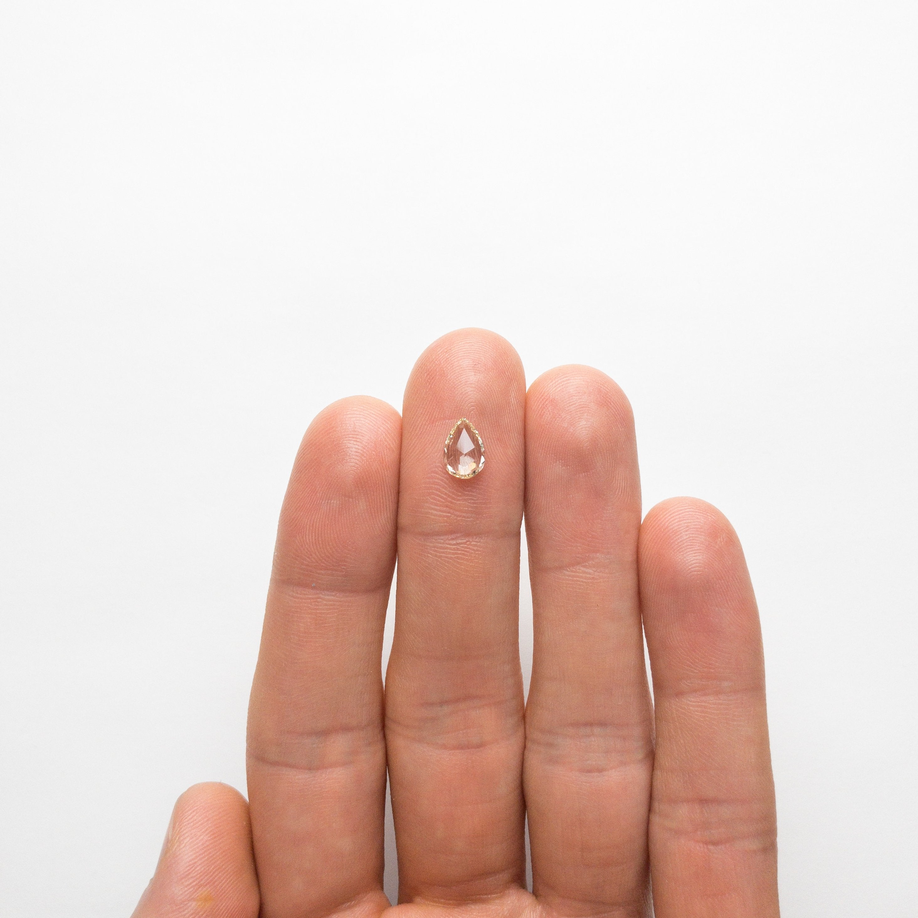 0.71ct 8.35x5.64x1.81mm VS2 W-X Pear Rosecut 18879-09 🇷🇺