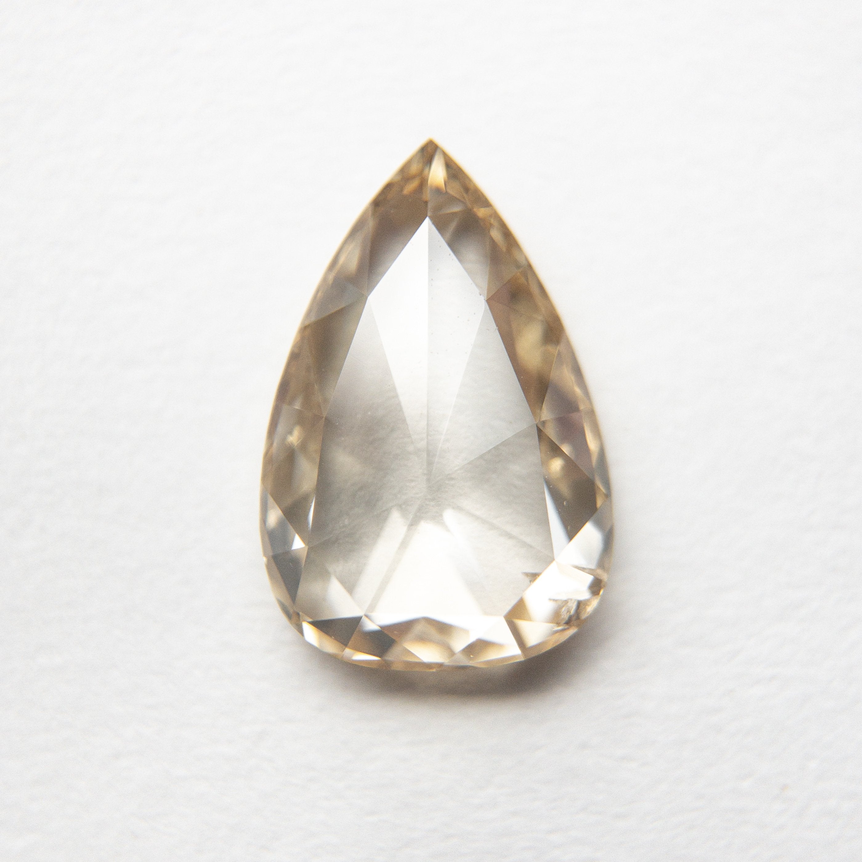 1.32ct 9.77x6.60x2.42mm SI2 Champagne Pear Rosecut 18884-01