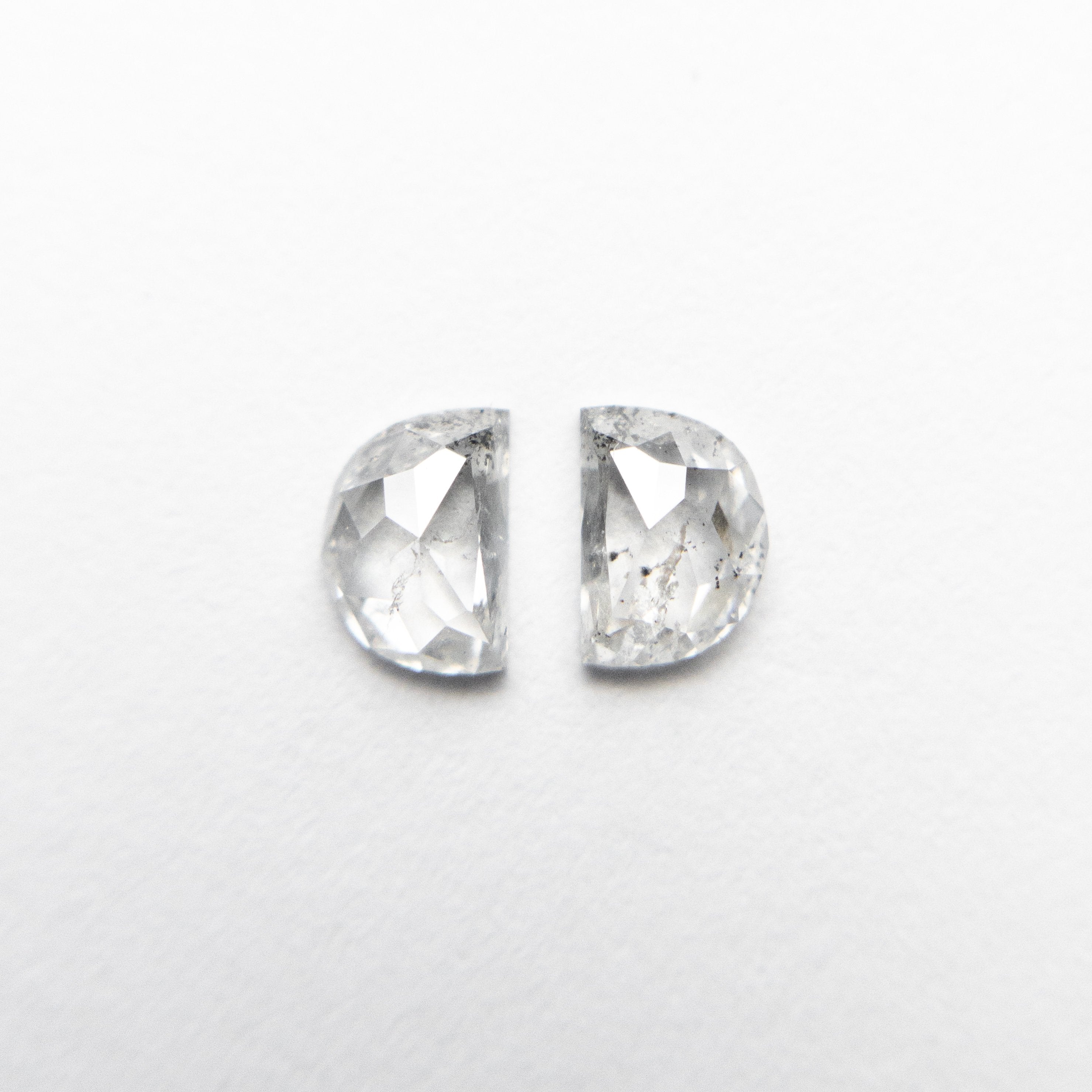 2pc 0.47cttw 4.35x3.12x1.74mm Half Moon Rosecut Matching Pair 18936-07