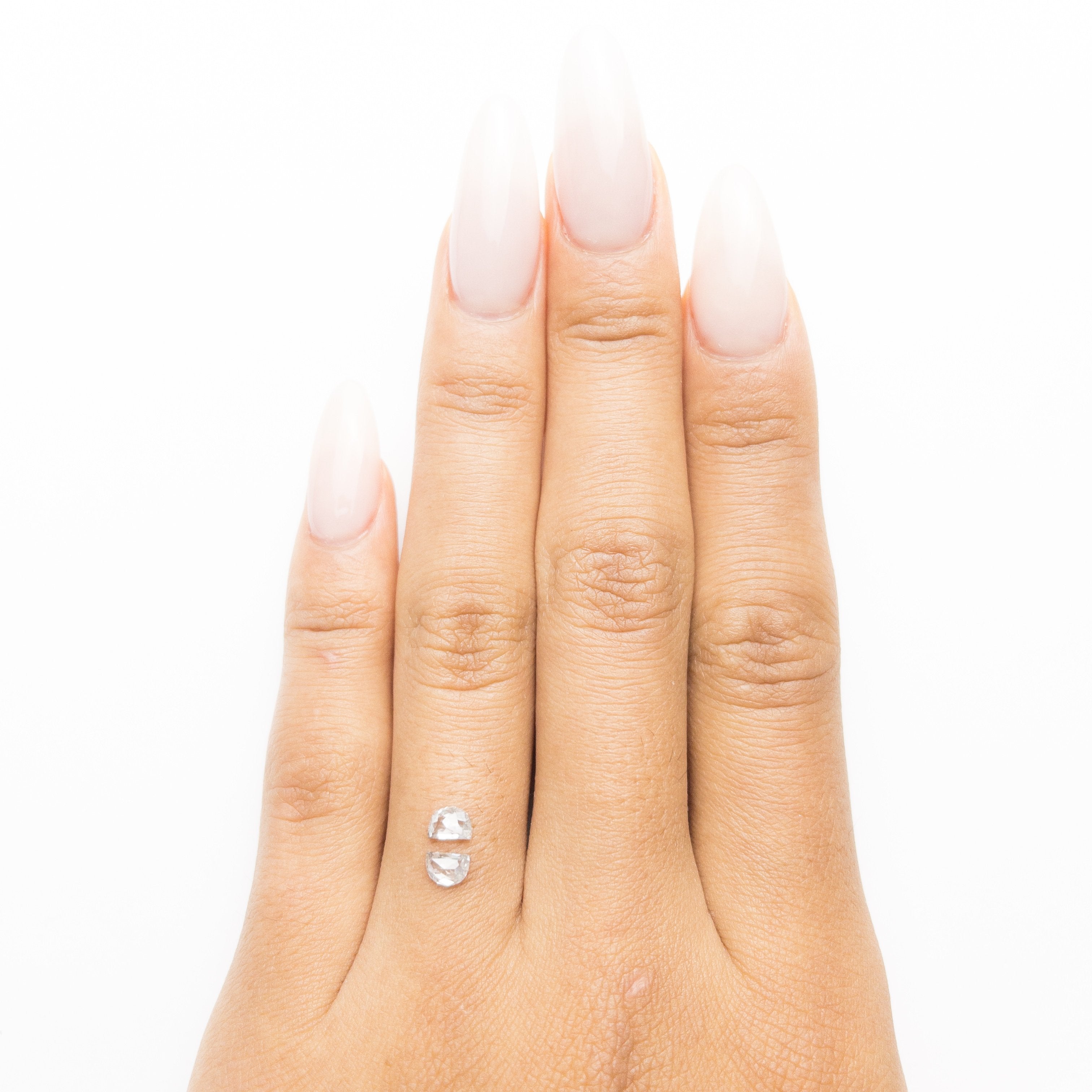 2pc 0.47cttw 4.35x3.12x1.74mm Half Moon Rosecut Matching Pair 18936-07