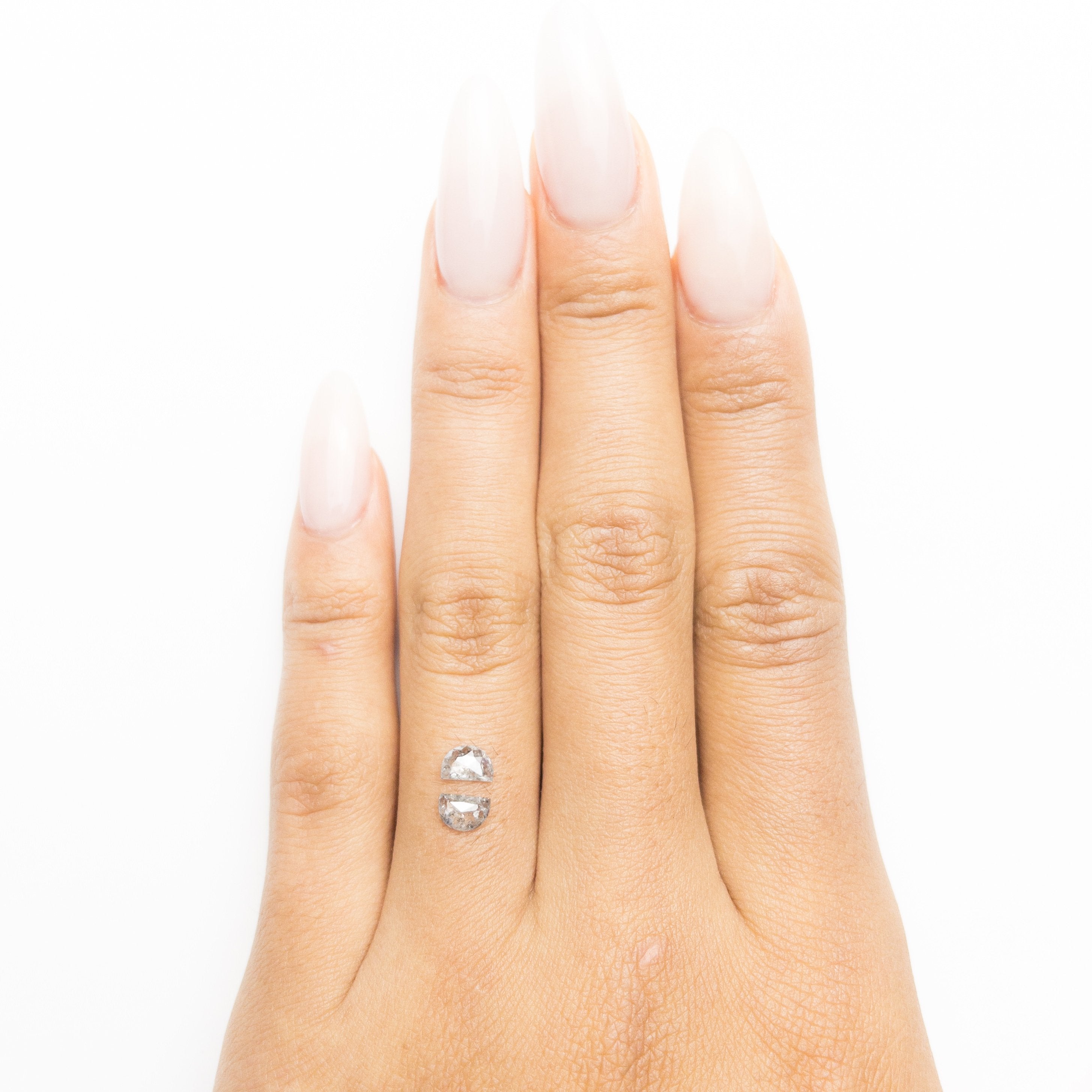 2pc 0.48cttw 5.31x3.48x1.41mm Half Moon Rosecut Matching Pair 18936-10