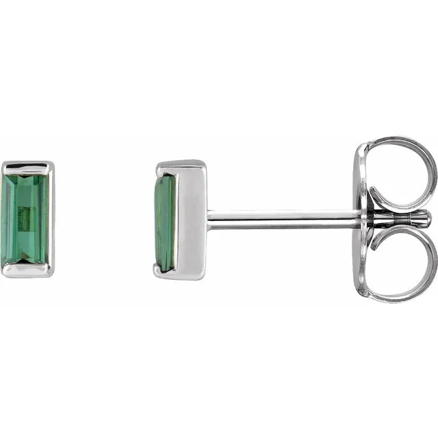 Tourmaline Bar Studs