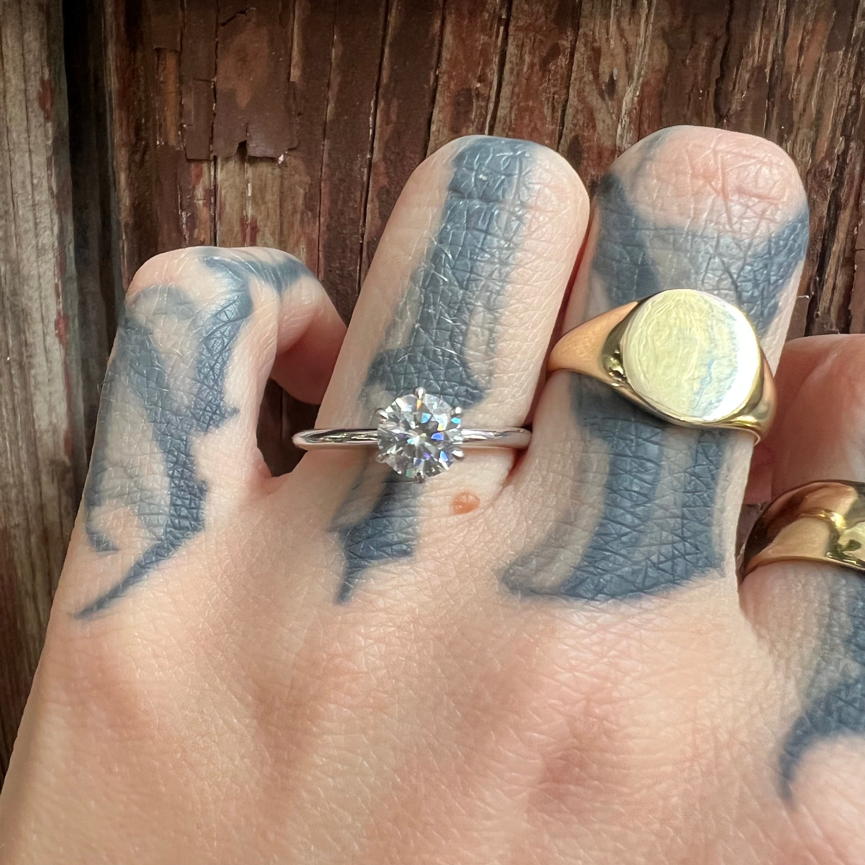 Dream Solitaire - Moissanite - White Gold - Ready to Ship