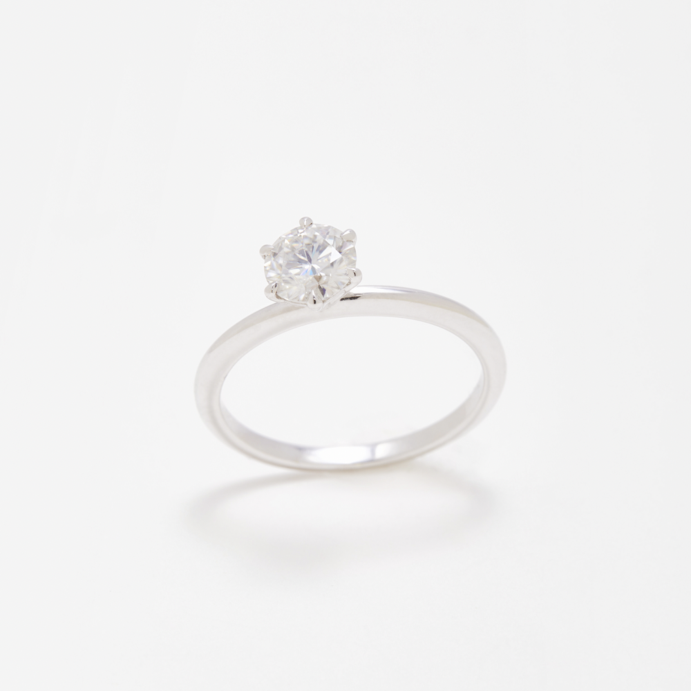Dream Solitaire - Moissanite - White Gold - Ready to Ship