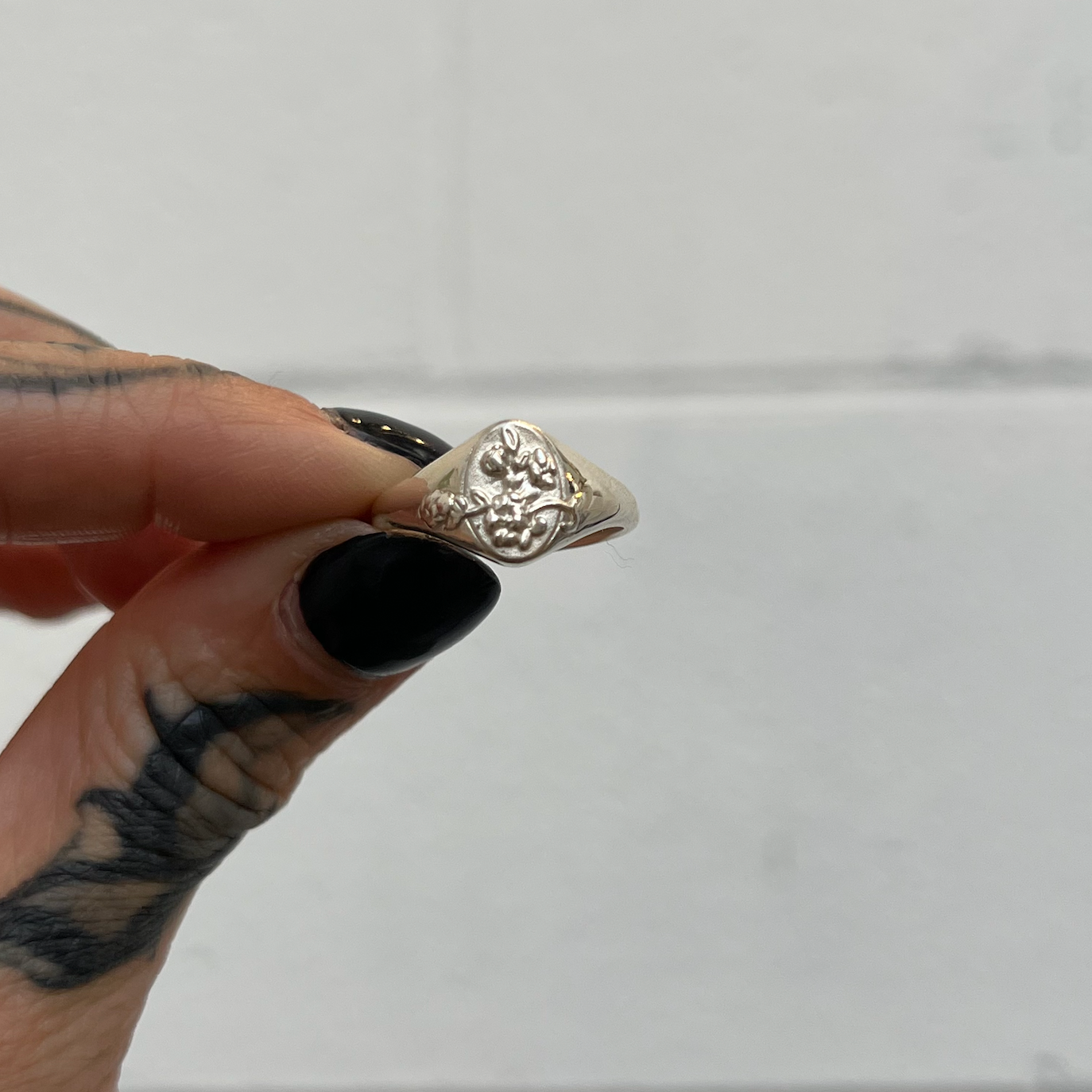 Floral Signet - Sterling Silver - Ready to Ship