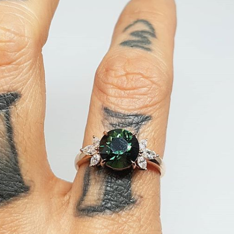 Windfall Jewellery Cleo floral diamond engagement ring in rose gold with marquise and round diamonds forming a petal cluster — elegant handcrafted bridal jewellery Australia.