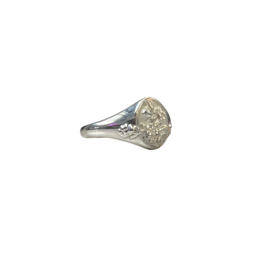 Floral Signet - Sterling Silver - Ready to Ship