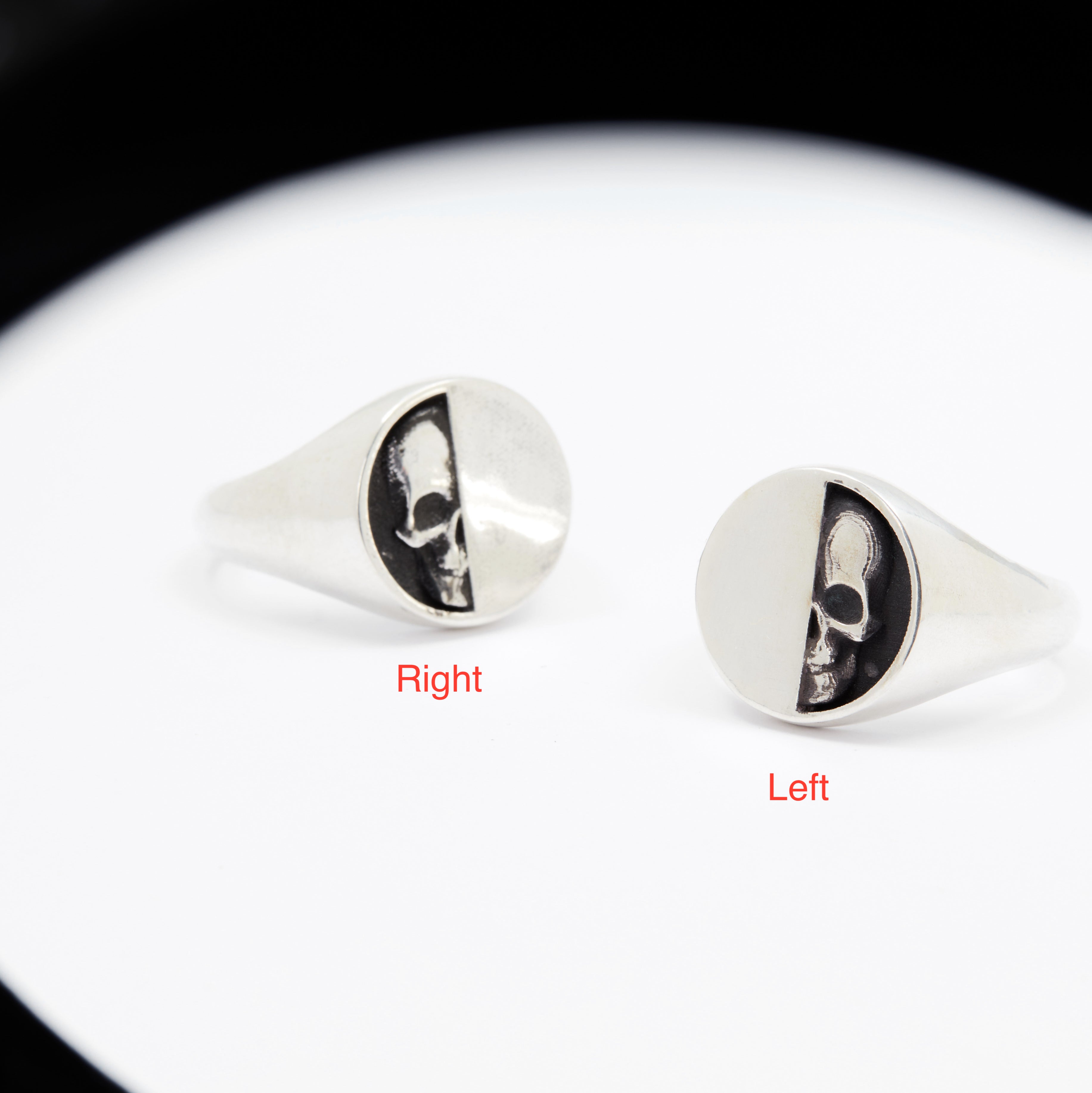 **NEEDS PRICE** JULY SALE - BFF Skull Signet - Left & Right Side Available - Sterling Silver - Size R
