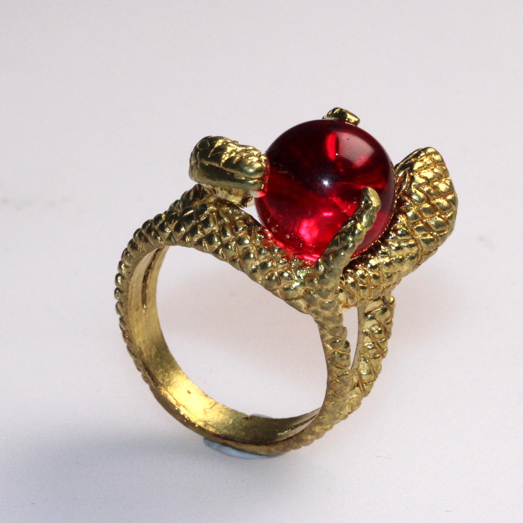 JULY SALE - Thai Coin Ring -Snake and marble - Various Sizes