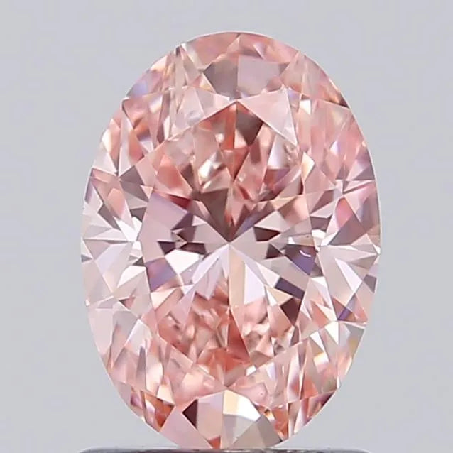 1.01ct Oval Lab Grown Diamond (Colour Fancy Vivid Pink, Clarity VS1, IGI Certified)