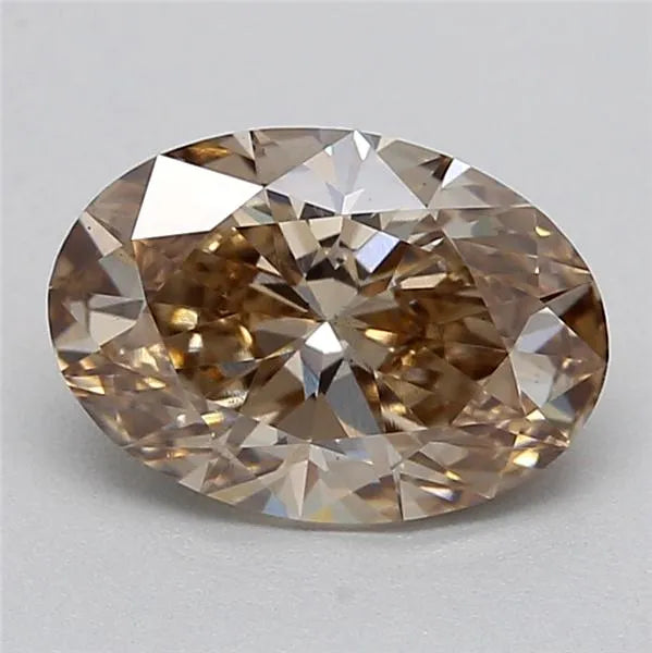 1.03ct Oval Lab Grown Diamond (Colour Fancy Light Brown, Clarity VS1, IGI Certified)