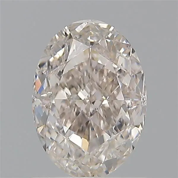 1.08ct Oval Natural Diamond (Colour Fancy Light Pinkish Brown, Clarity VS1, GIA Certified)