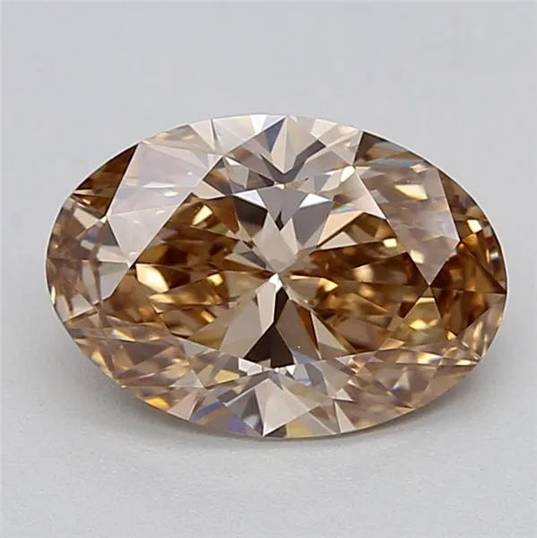 1.27ct Oval Lab Grown Diamond (Colour Fancy Brown, Clarity VVS2, IGI Certified)