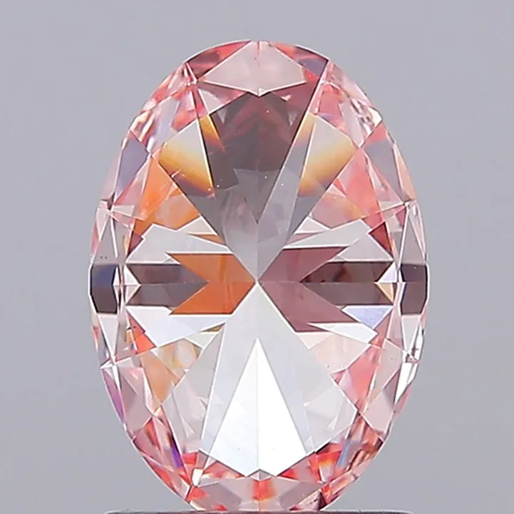 1.50ct Oval Lab Grown Diamond (Colour Fancy Vivid Pink, Clarity VS1, IGI Certified)