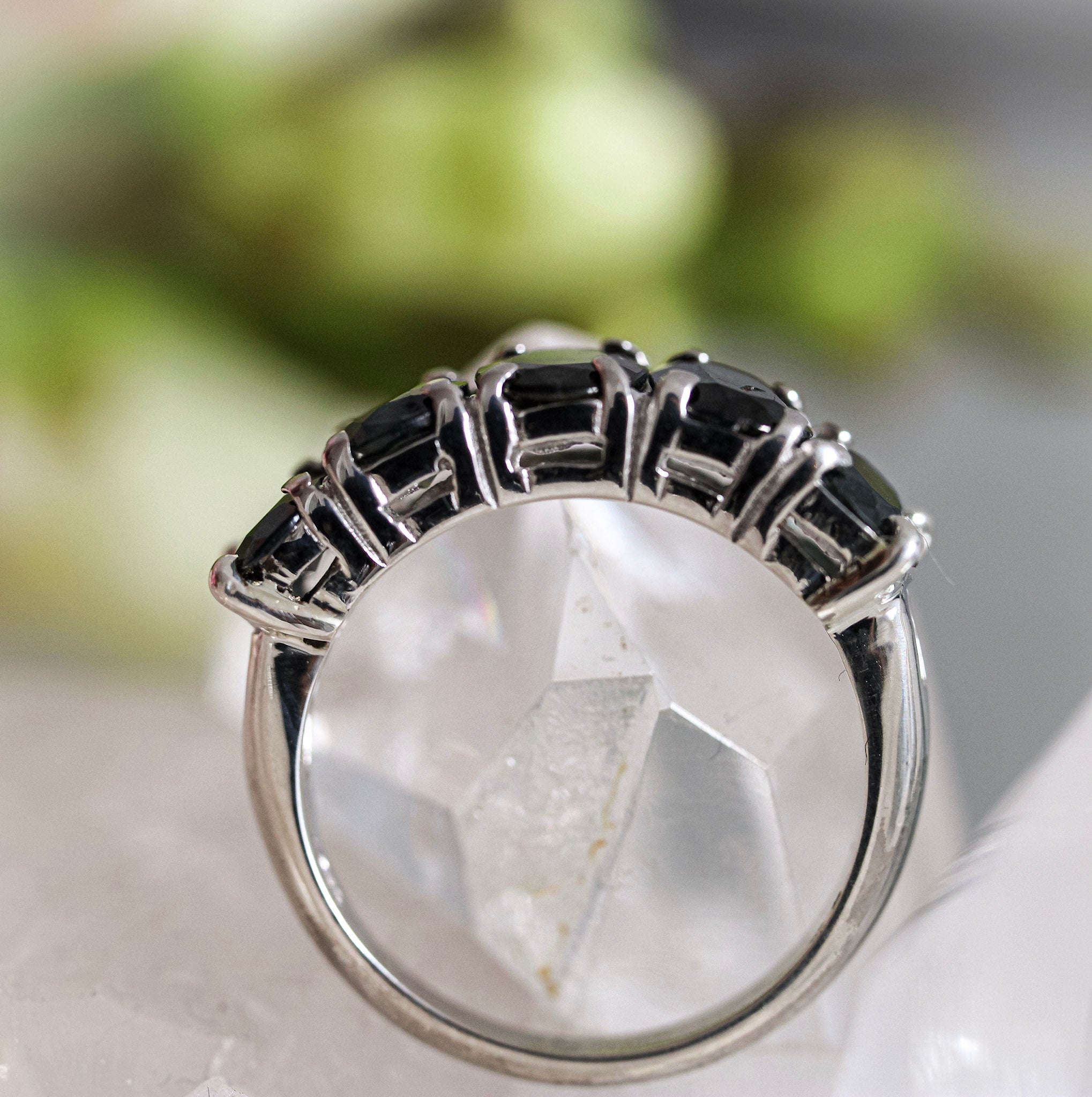 Five Sapphire Band Claw Set - Ready to Ship