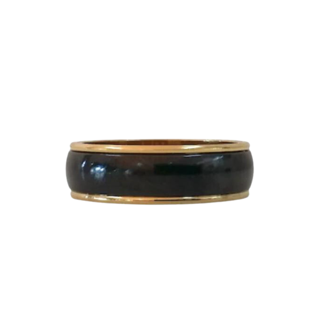 Zirconium Wedders - Gold Edged Band