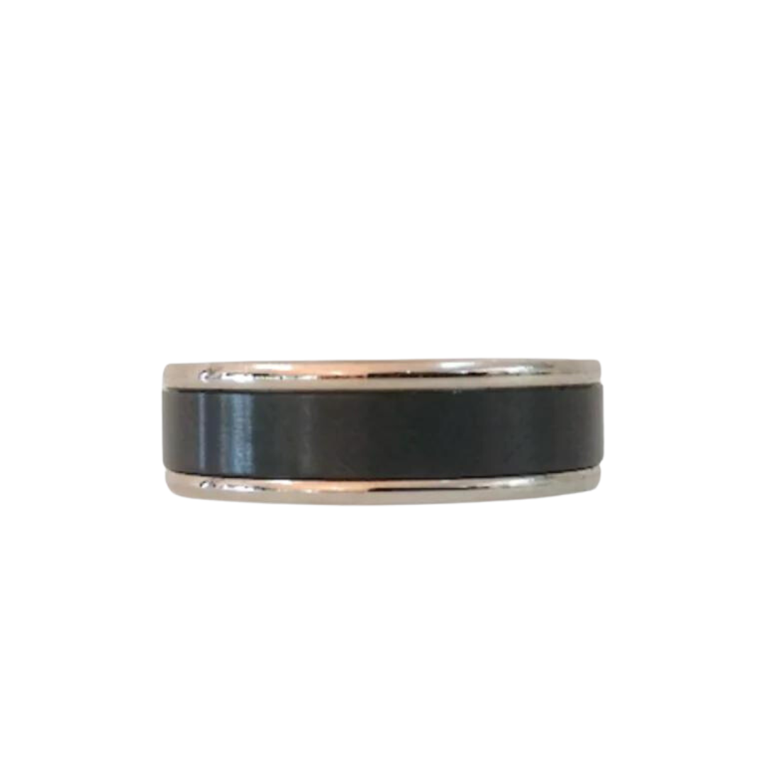 Zirconium Wedders - Silver Lined Band - Ready to Ship