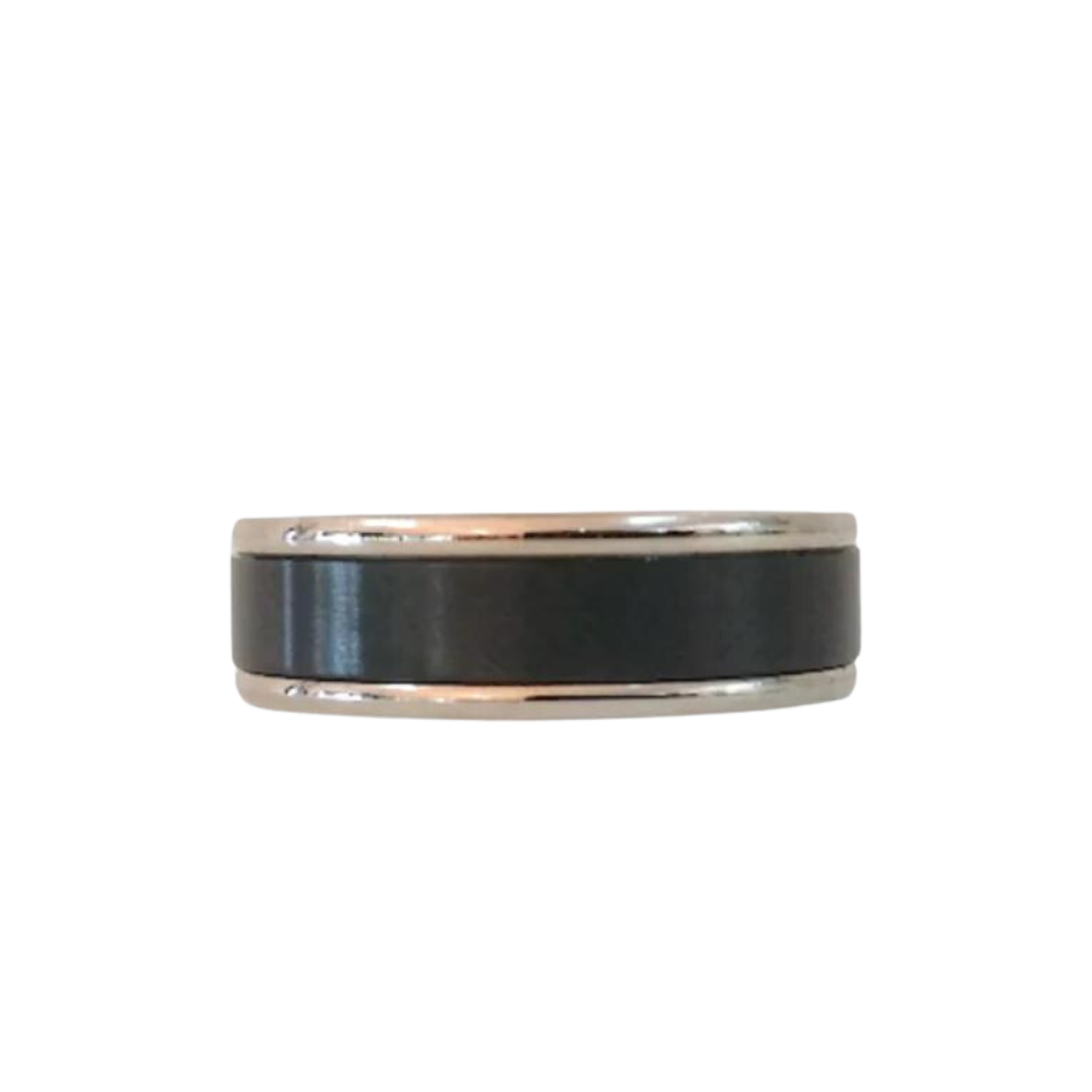 Zirconium Wedders - Silver Lined Band