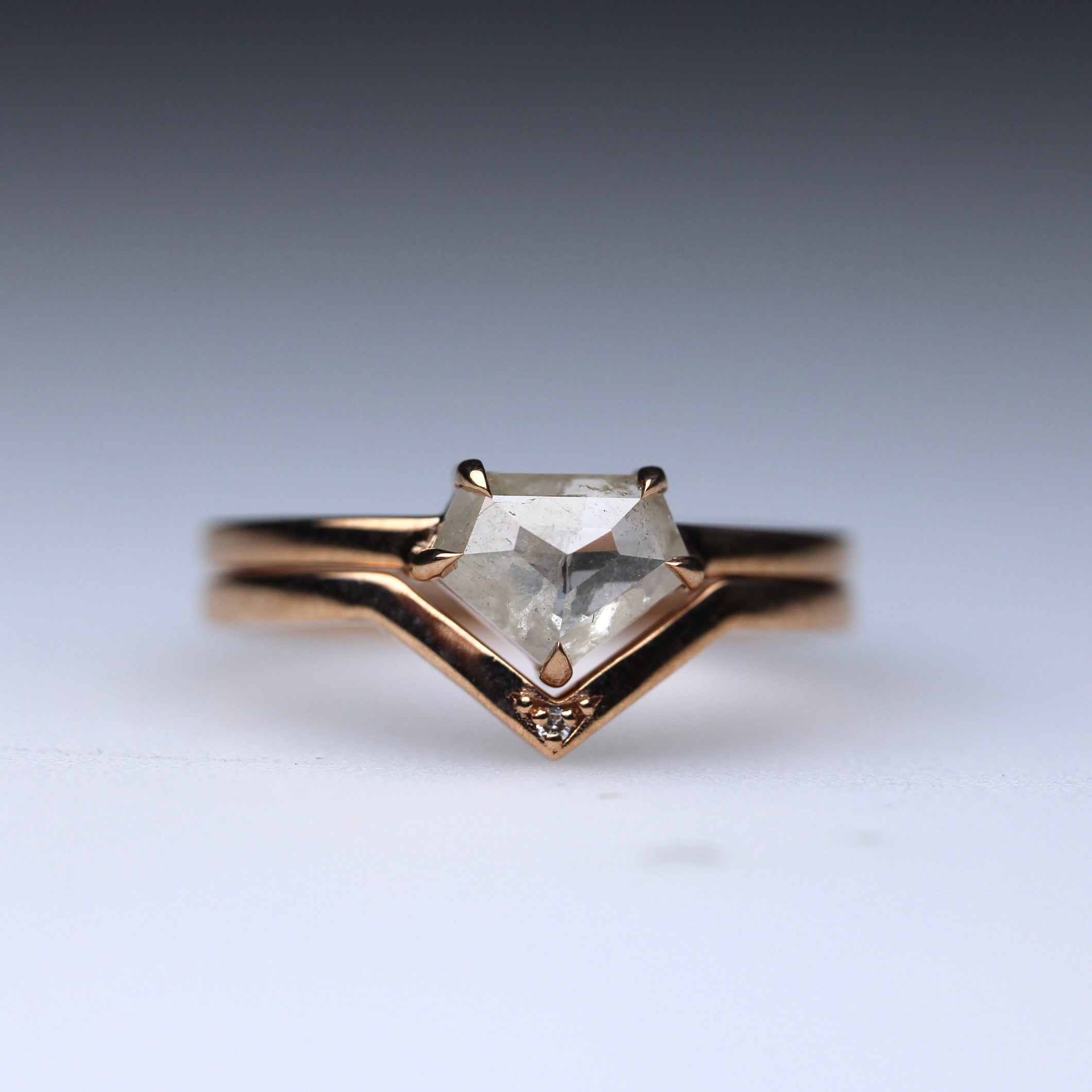 Bespoke -  Hexagon Salt + Pepper Set - Rose Gold
