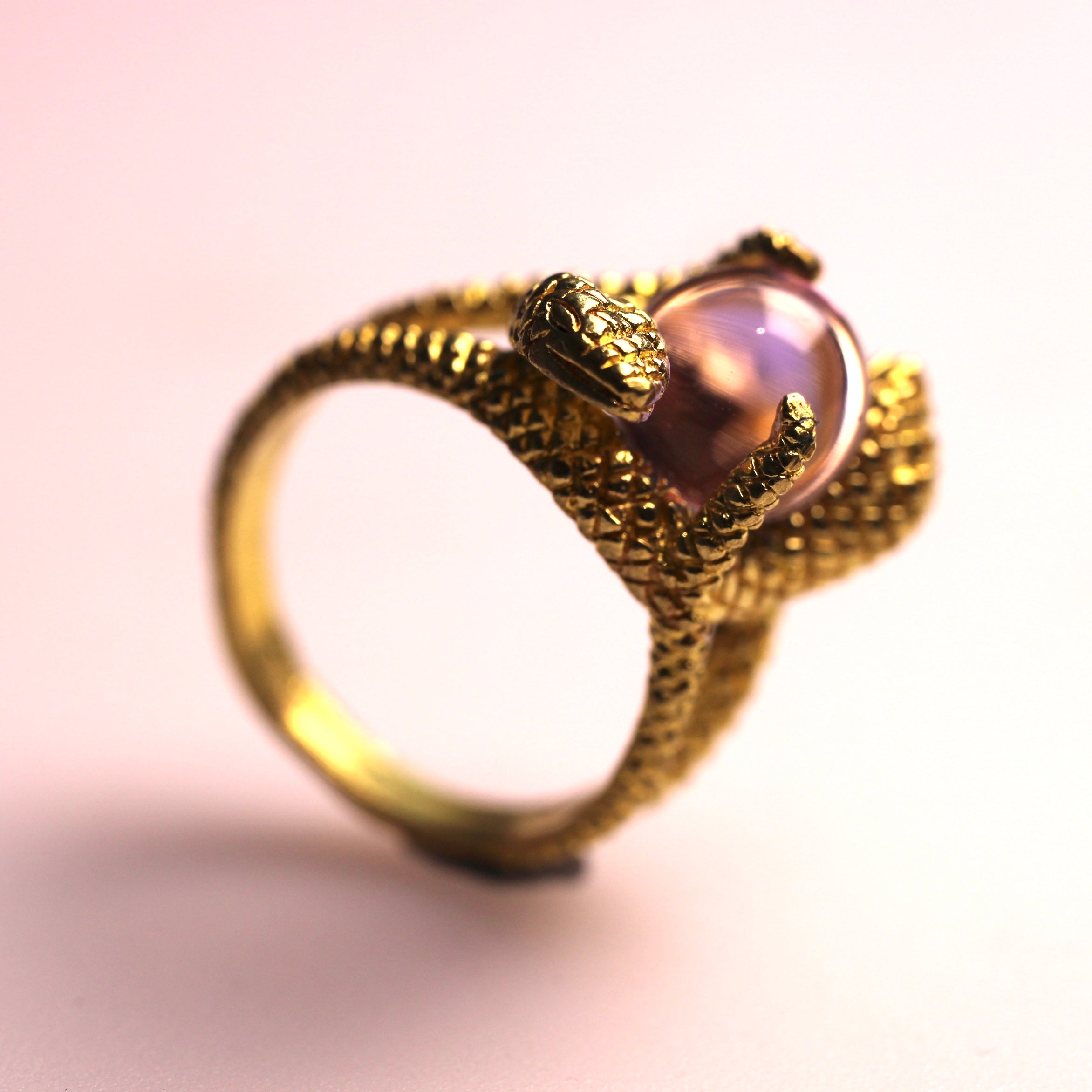 JULY SALE - Thai Coin Ring -Snake and marble - Various Sizes