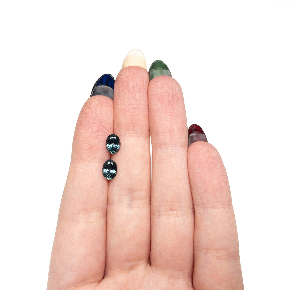 5.03cttw 2pc 7.35x5.50x3.73mm 7.54x5.56x3.78mm Oval Brilliant Sapphire Matching Pair 28028-34