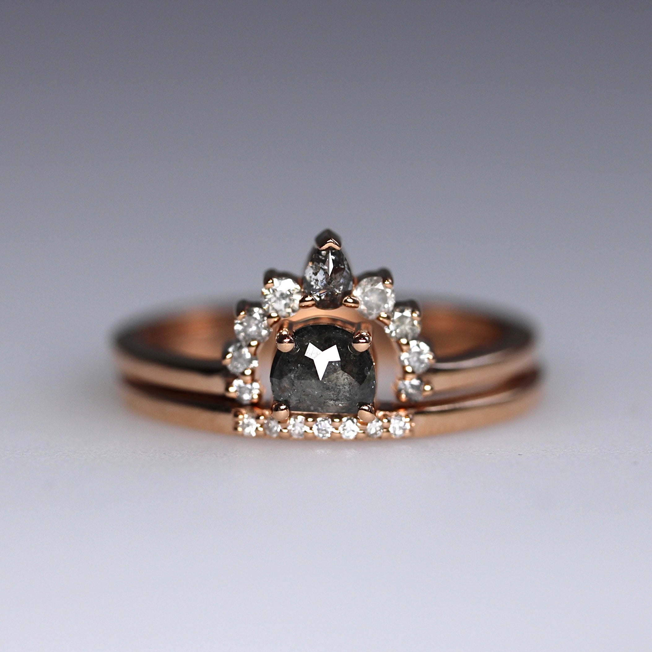 Bespoke -  Half Moon Salt + Pepper Set - Rose Gold