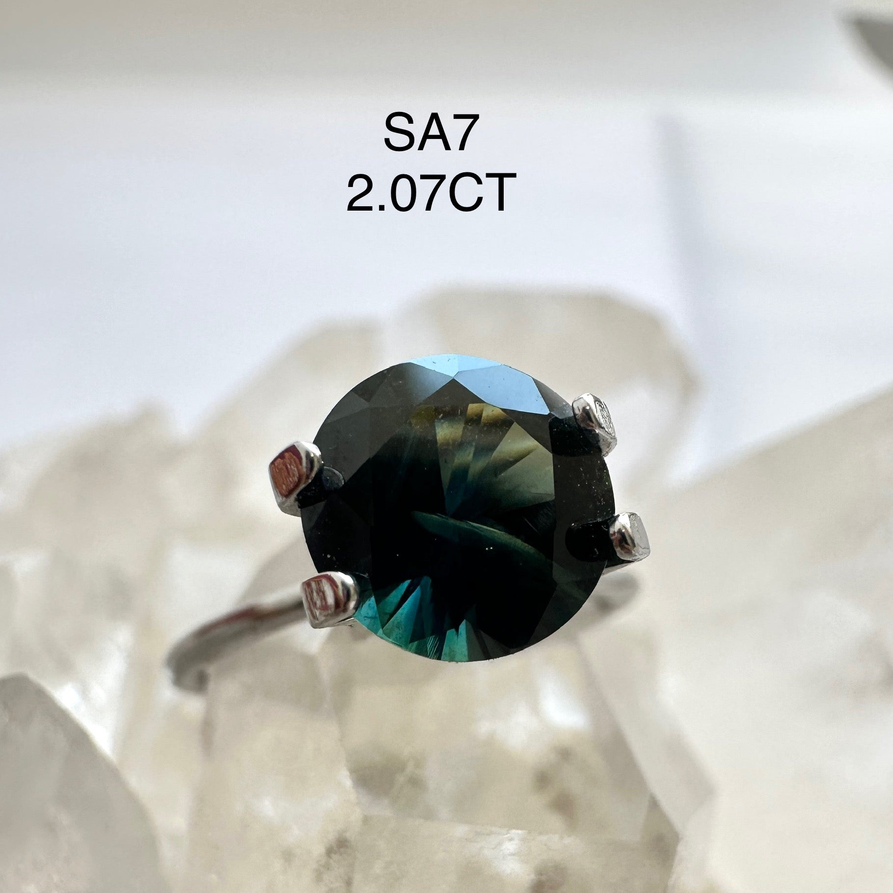 2CT round partii sapphire