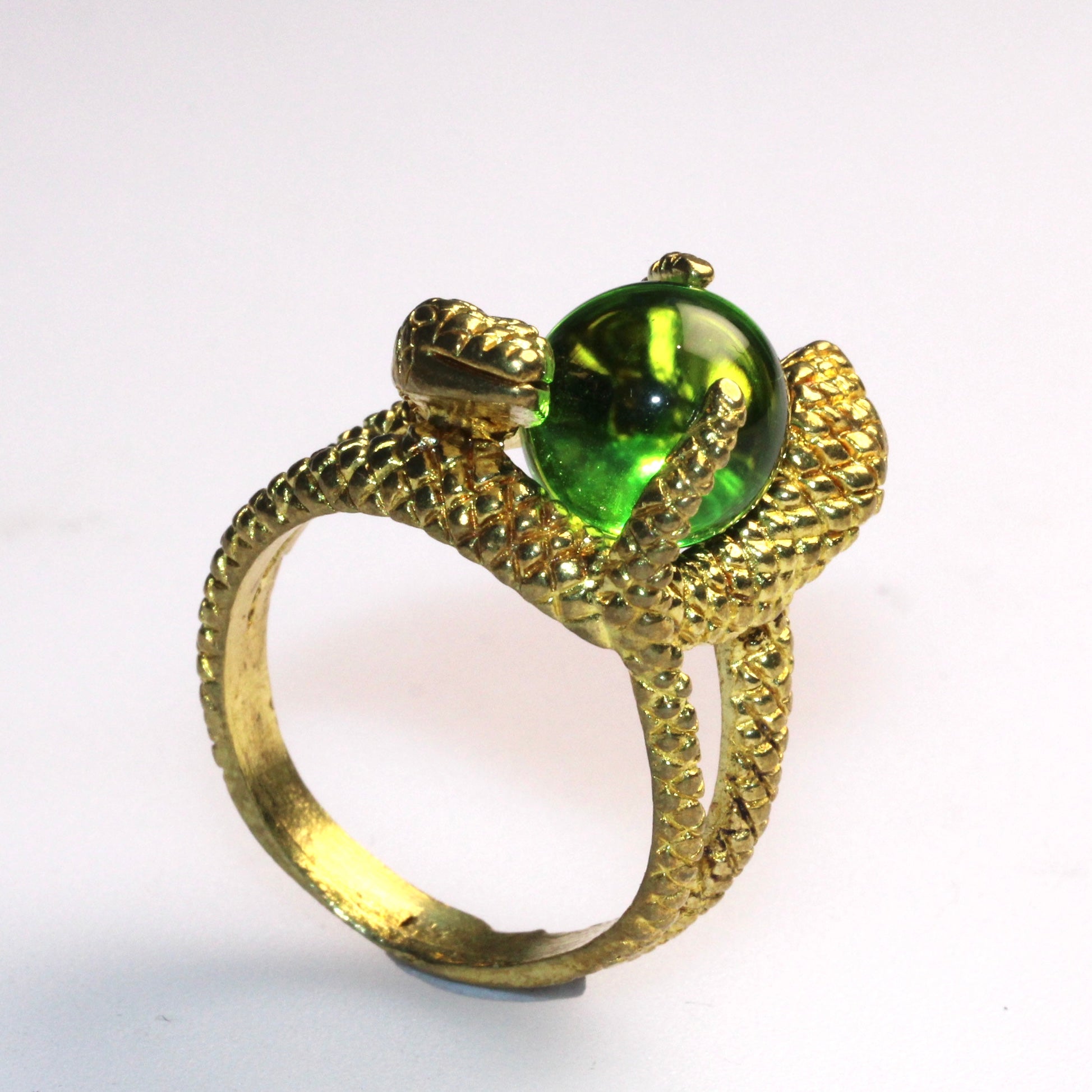 JULY SALE - Thai Coin Ring -Snake and marble - Various Sizes