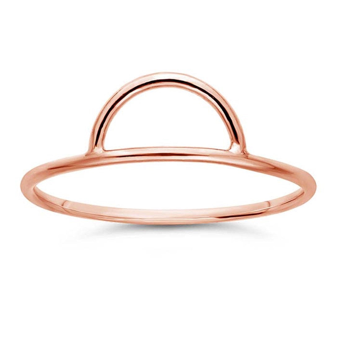 JULY SALE - Arch Stacking Ring- Rose Gold Plated - Size 7