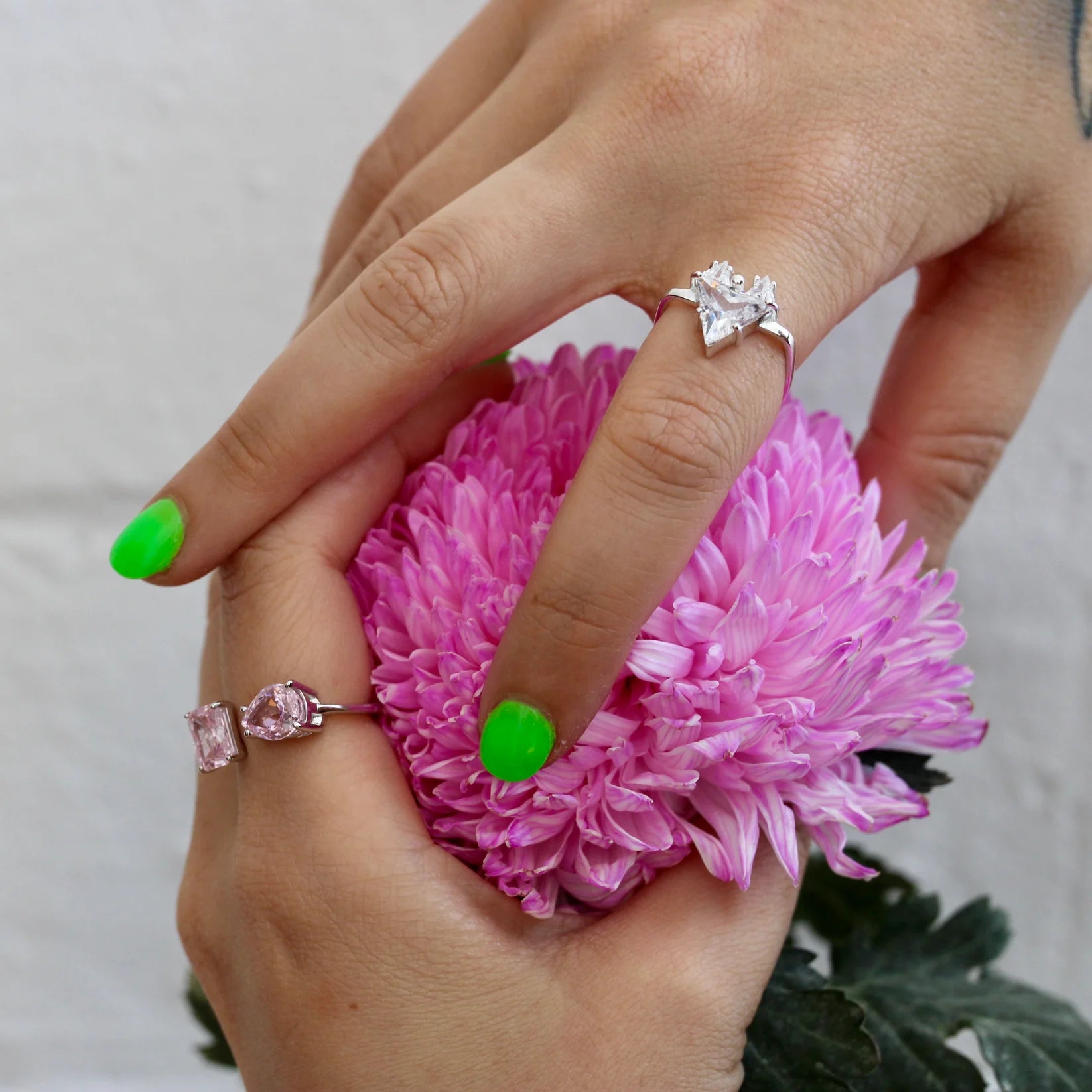 Base ~ Toi Et Moi Ring - Pink